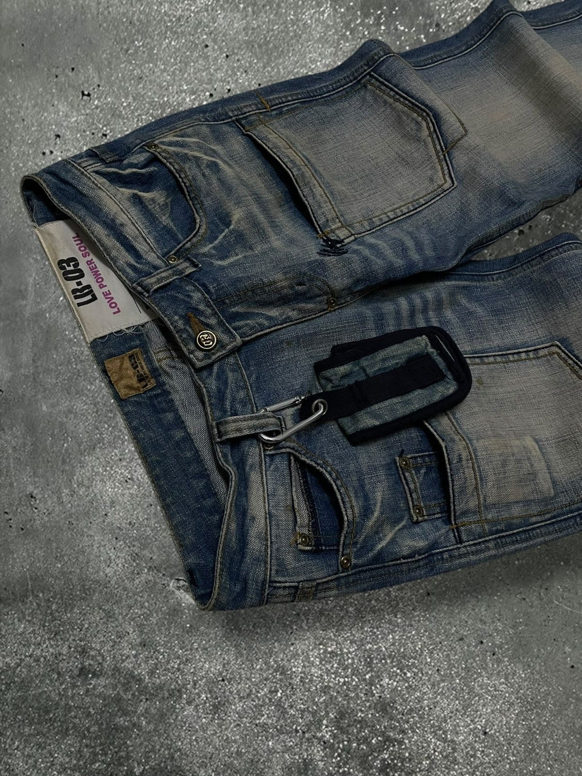 Le Grande Bleu (L.G.B.) Vintage 90s Designer Japan Lb-03 Love Power Soul Baggy Denim Size US 28 / EU 44 - 9 Thumbnail