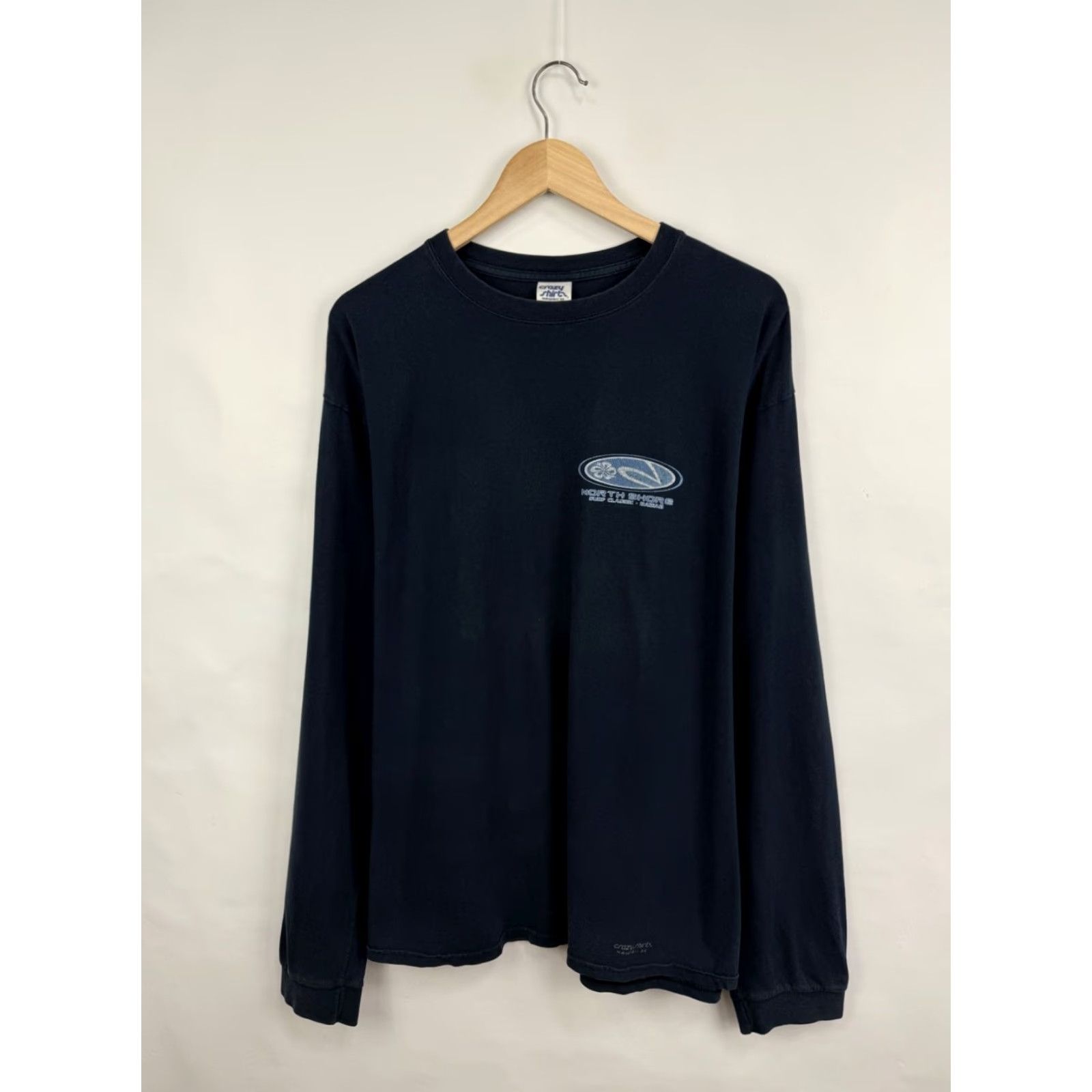 Vintage VINTAGE Crazy Shirts North Shore Surf Classic Hawaii Aloha Long Sleeve XL Dark Blue 90s Mens Shirt Size US XL / EU 56 / 4 - 5 Thumbnail