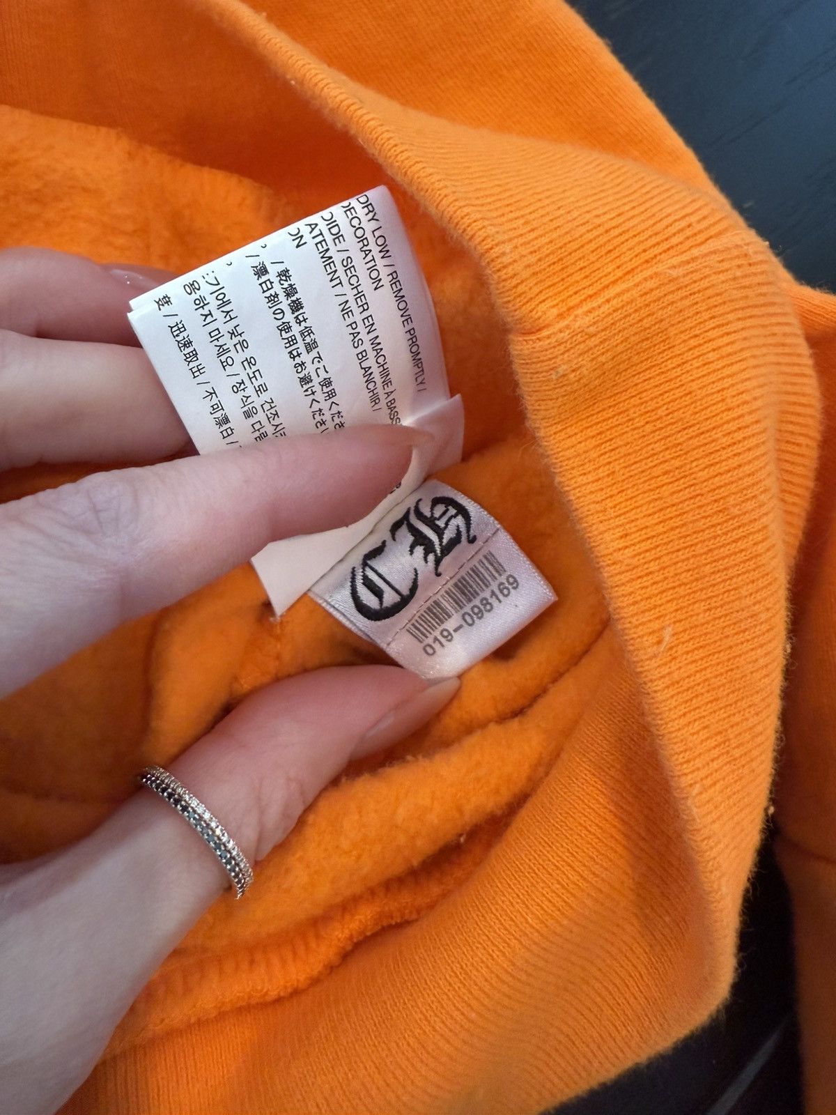 Chrome Hearts × Off-White Chrome Hearts x Off White Orange Hoodie 2018 Size US M / EU 48-50 / 2 - 7 Thumbnail