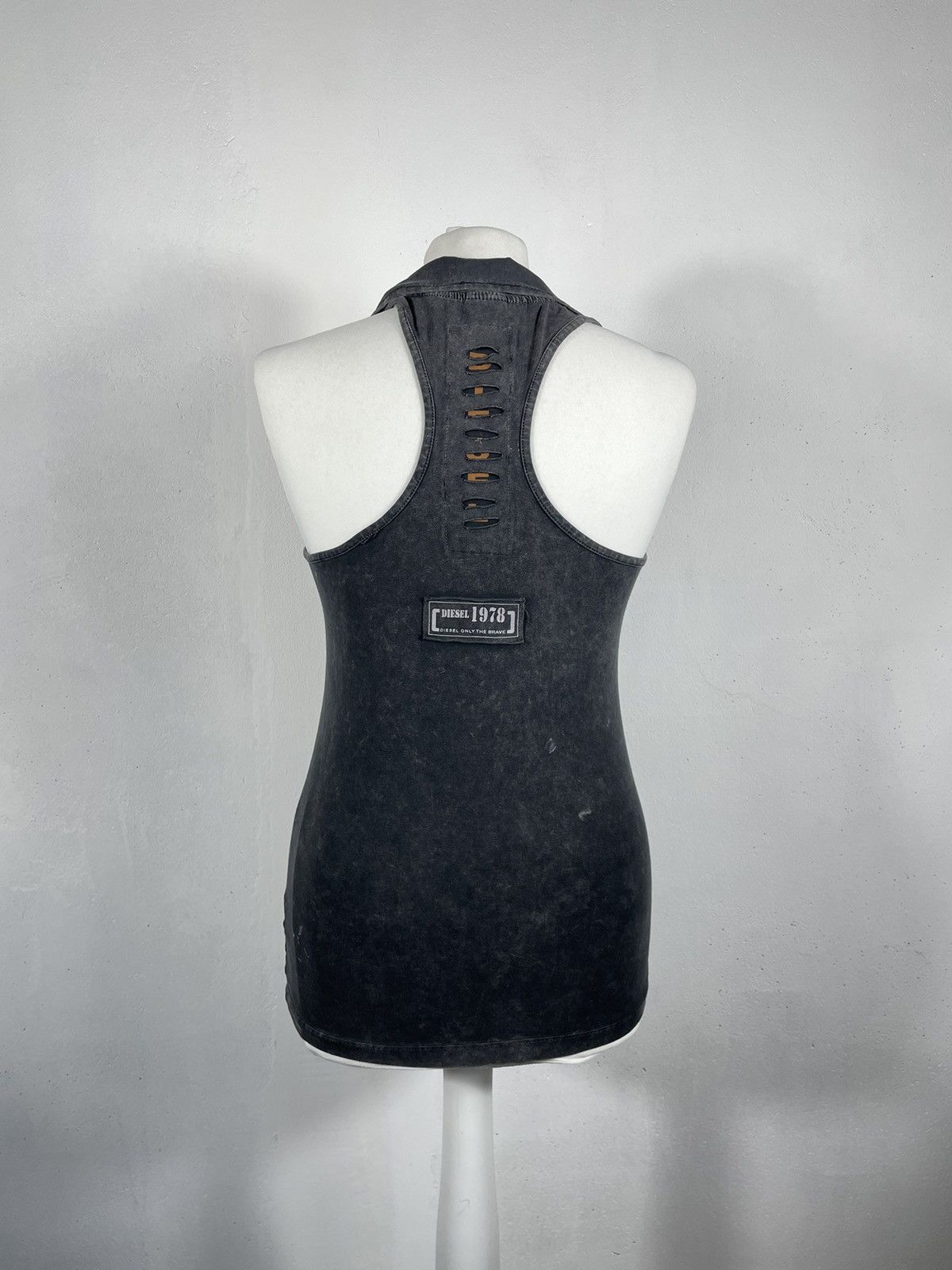 Diesel Y2K Diesel Vintage Retro Smoke Tank Top Polo Blouse 00s Size M / US 6-8 / IT 42-44 - 4 Thumbnail