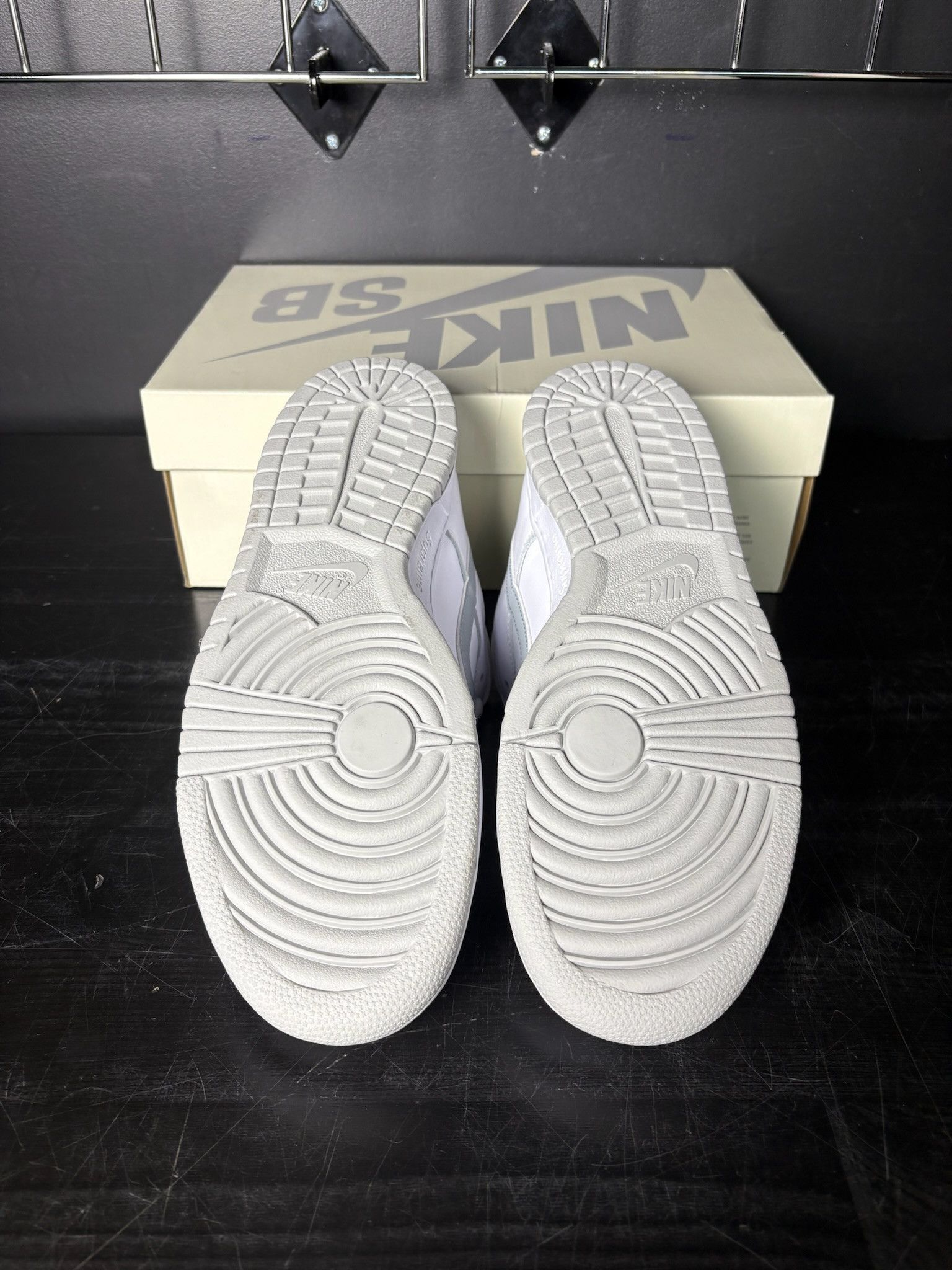 Nike Nike SB Dunk Low x Supreme 94 "White Metallic Silver" Size US 9.5 / EU 42-43 - 6 Thumbnail
