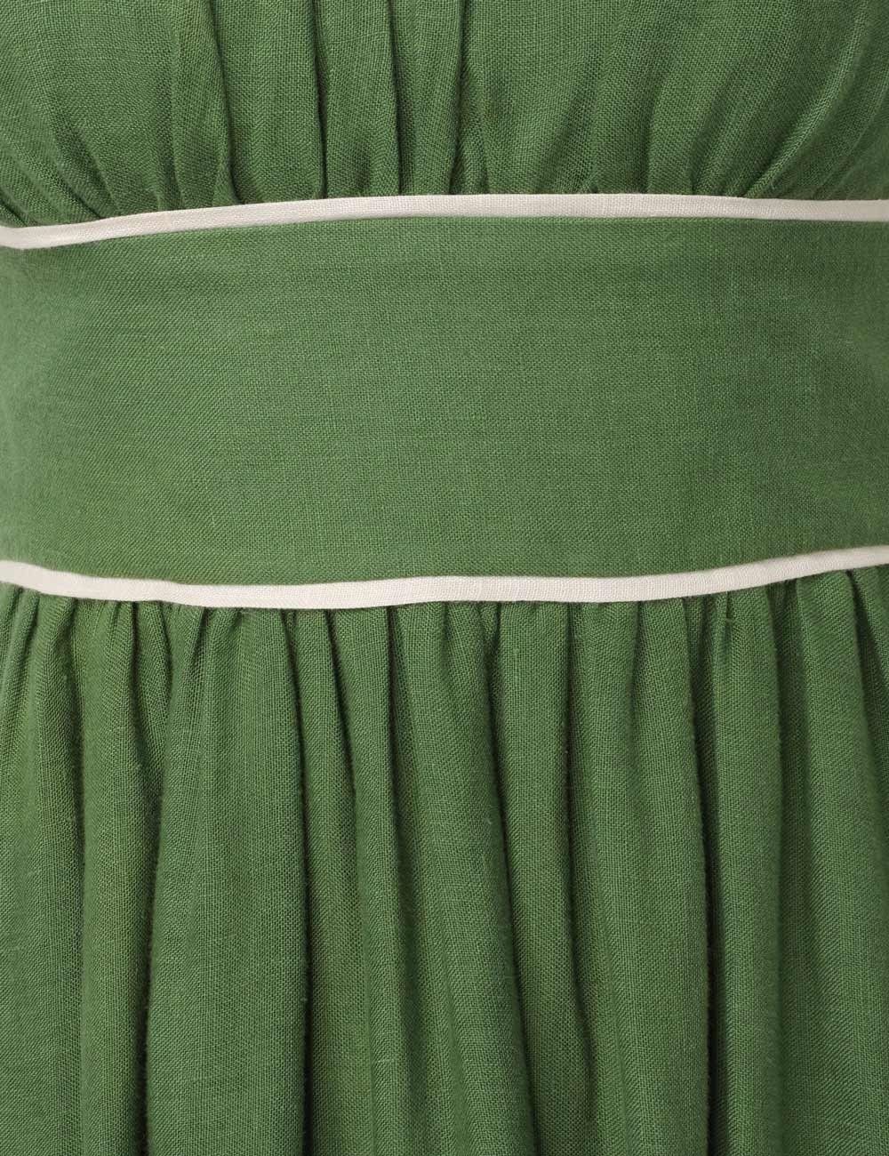 oc11z0725 Alight Picnic Dress in Green - www.disolcolor.com