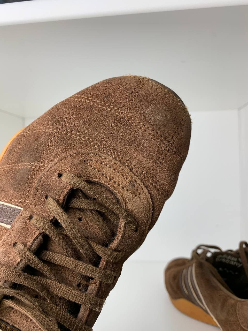 Adidas Adidas Tuscany Goodyear Brown Leather Driving Shoes Size US 7 / EU 40 - 13 Thumbnail