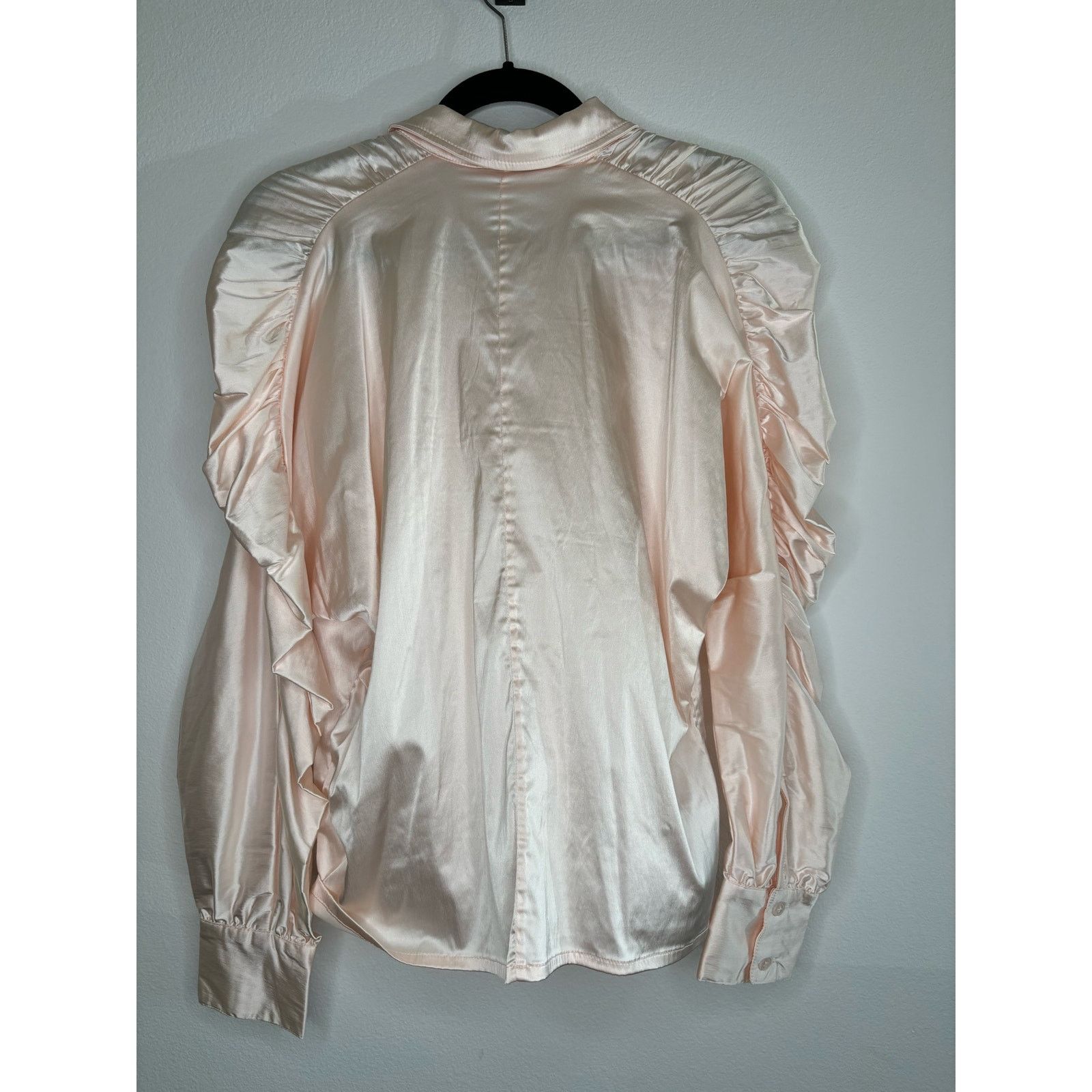 & Other Stories AS by DF Pink Button Up with Ruching Sleeves Size S / US 4 / IT 40 - 4 Thumbnail