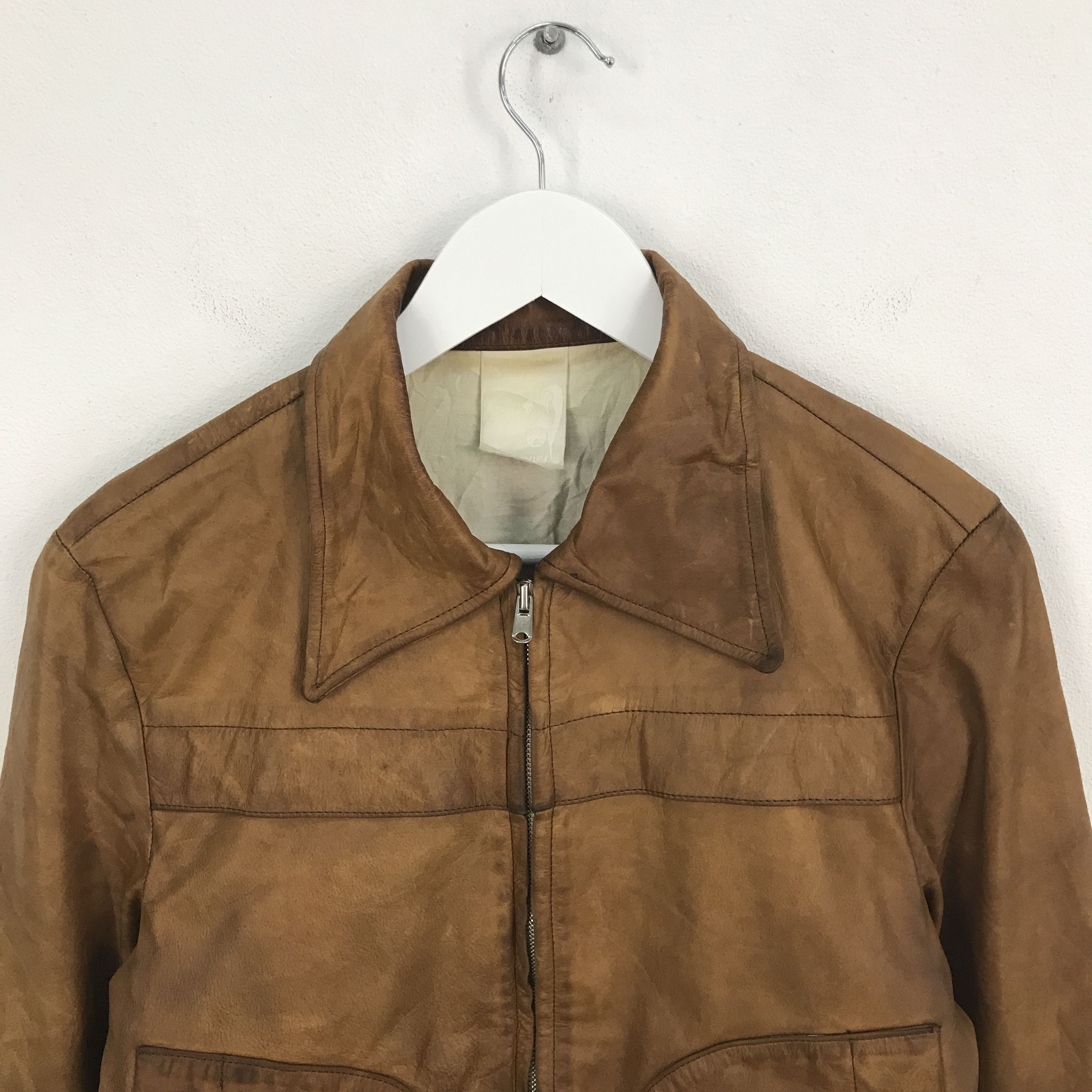 Japanese Brand Japan Liquid leather Bomber jacket Size US M / EU 48-50 / 2 - 2 Thumbnail