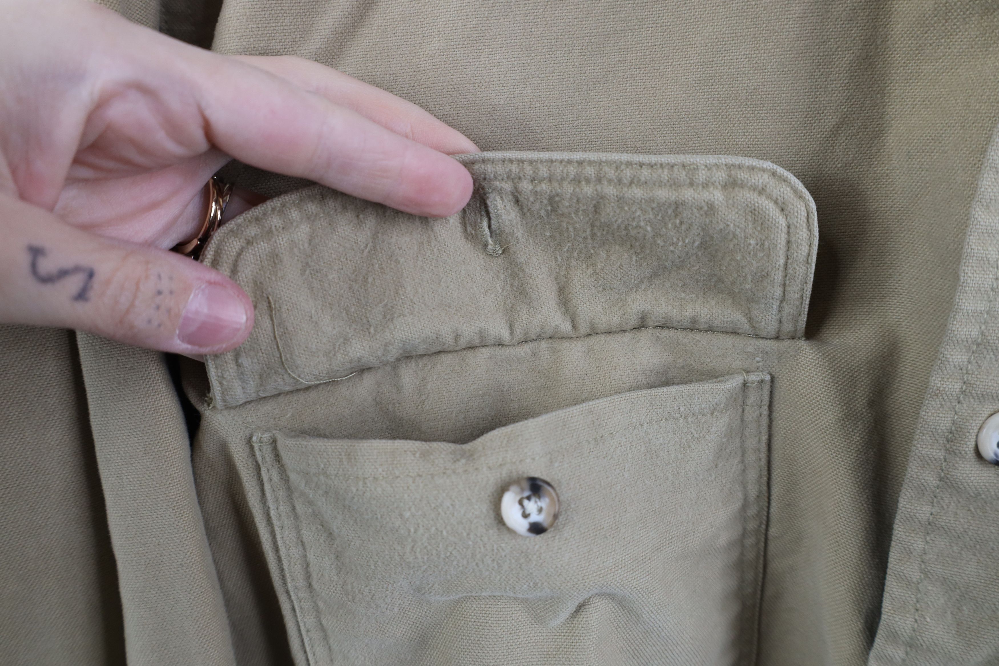 Vintage Vintage 90s Streetwear Heavy Chamois Cloth Button Shirt USA Size US XL / EU 56 / 4 - 6 Thumbnail
