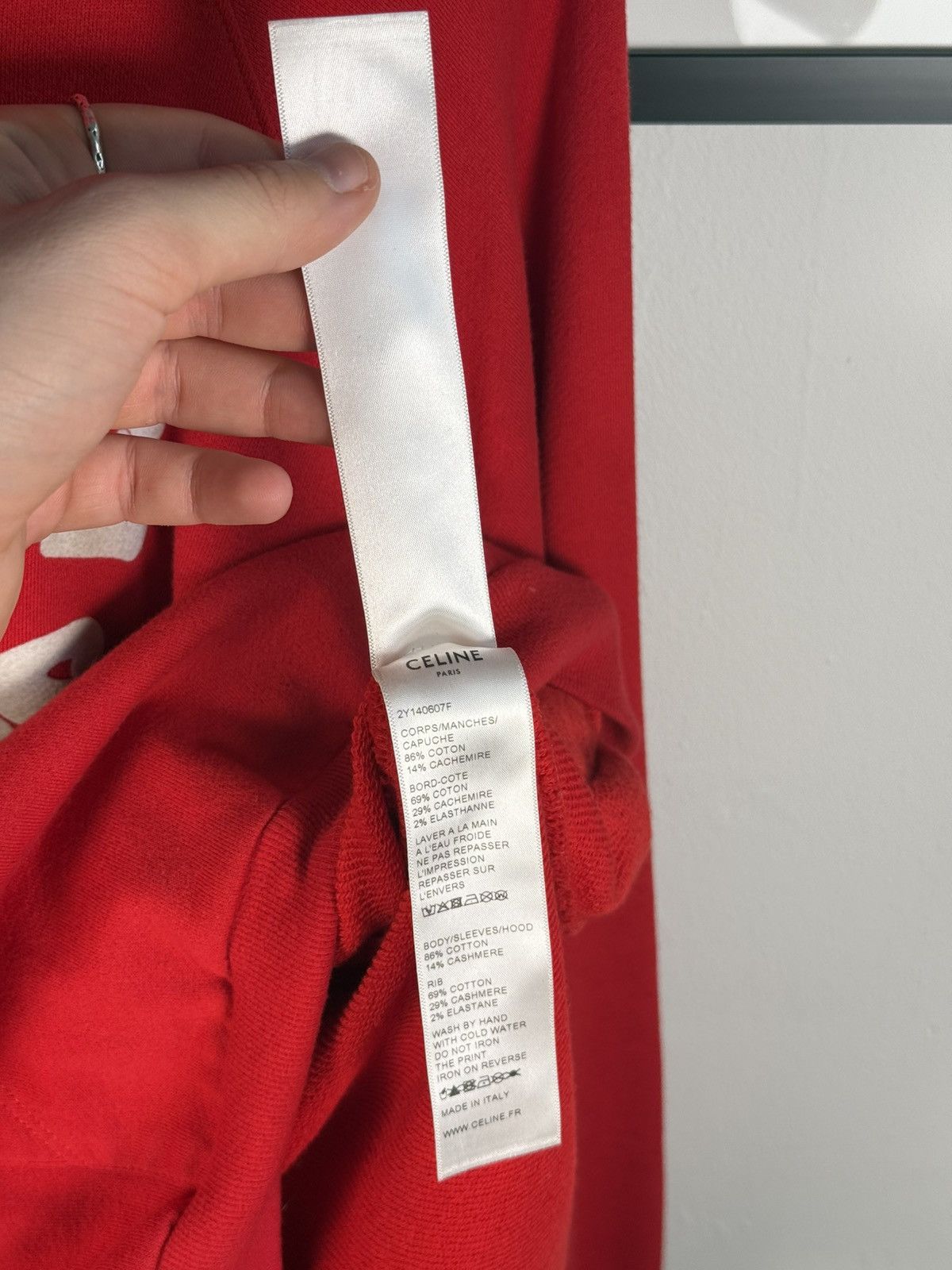 Celine ICONIC🍷 FALL/WINTER 2020 CELINE PARIS CASHMERE LOGO HOODIE Size US M / EU 48-50 / 2 - 15 Thumbnail
