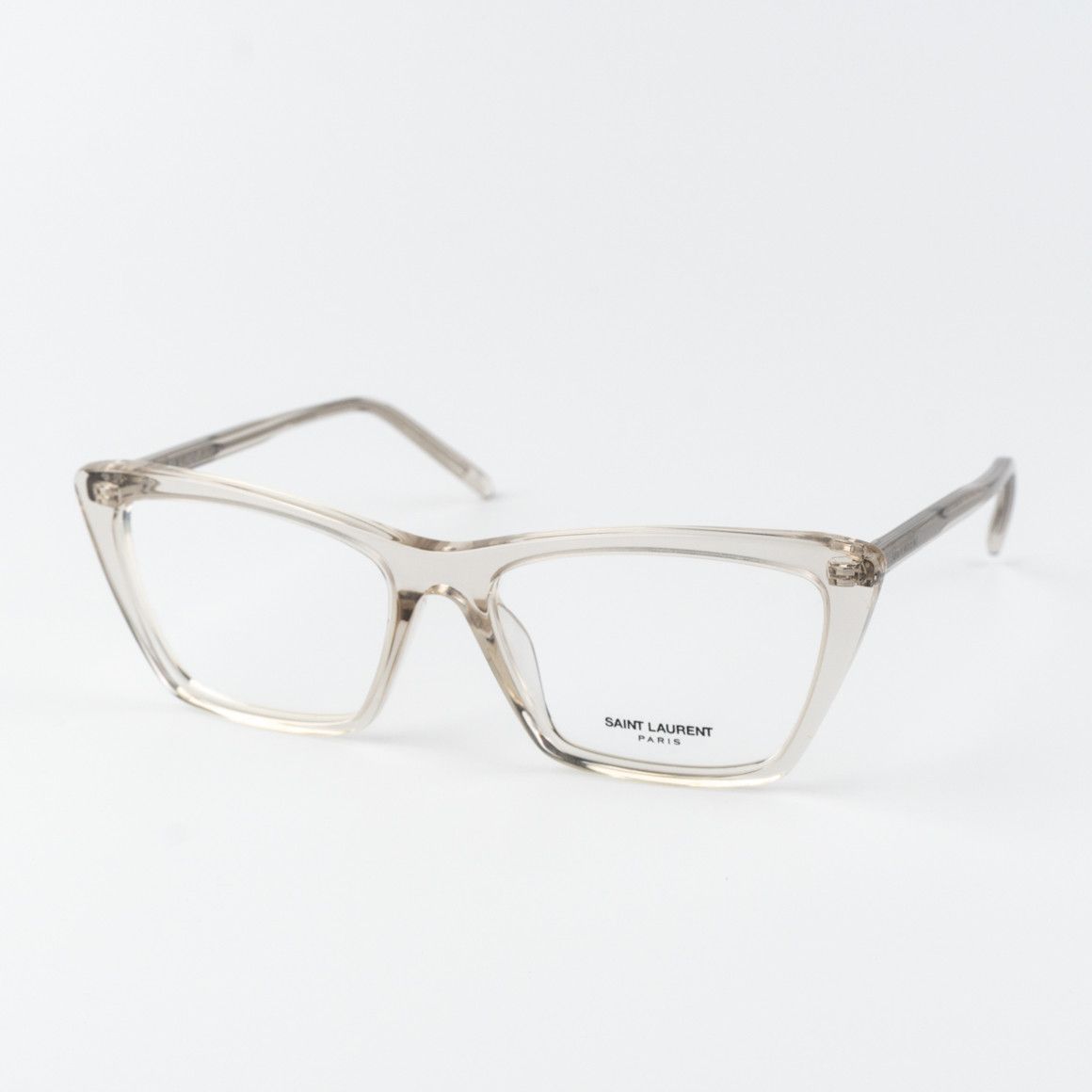 Saint Laurent Paris Saint Laurent Women Eyeglasses Beige SL737 MICA THIN OPT 004 Size ONE SIZE - 1 Thumbnail