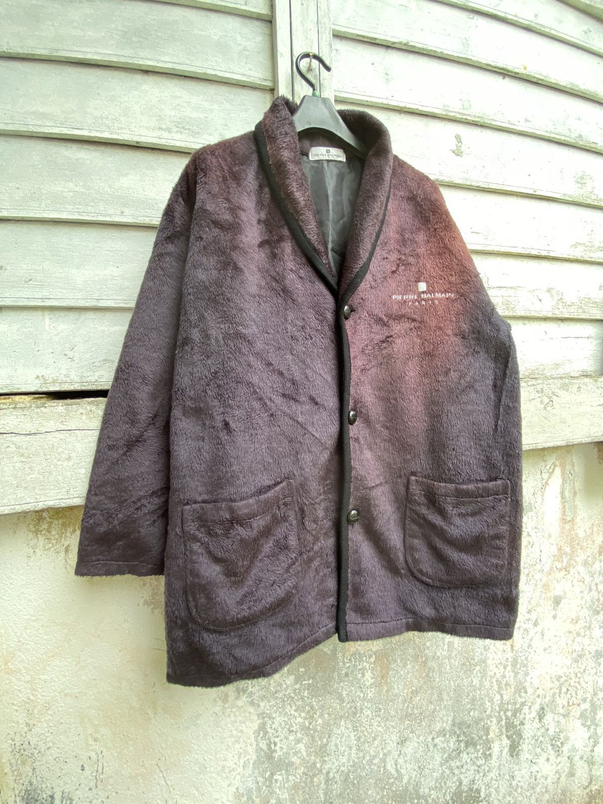 Pierre Balmain × Vintage Nicely Sun Faded Pierre Balmain Faux Hairy Fur Duffle Coat Size US L / EU 52-54 / 3 - 3 Thumbnail