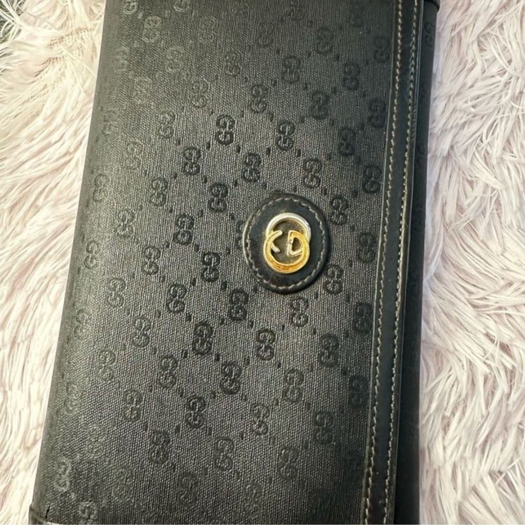 Gucci Gucci Black Wallet with Gold Logo Size ONE SIZE - 13 Thumbnail
