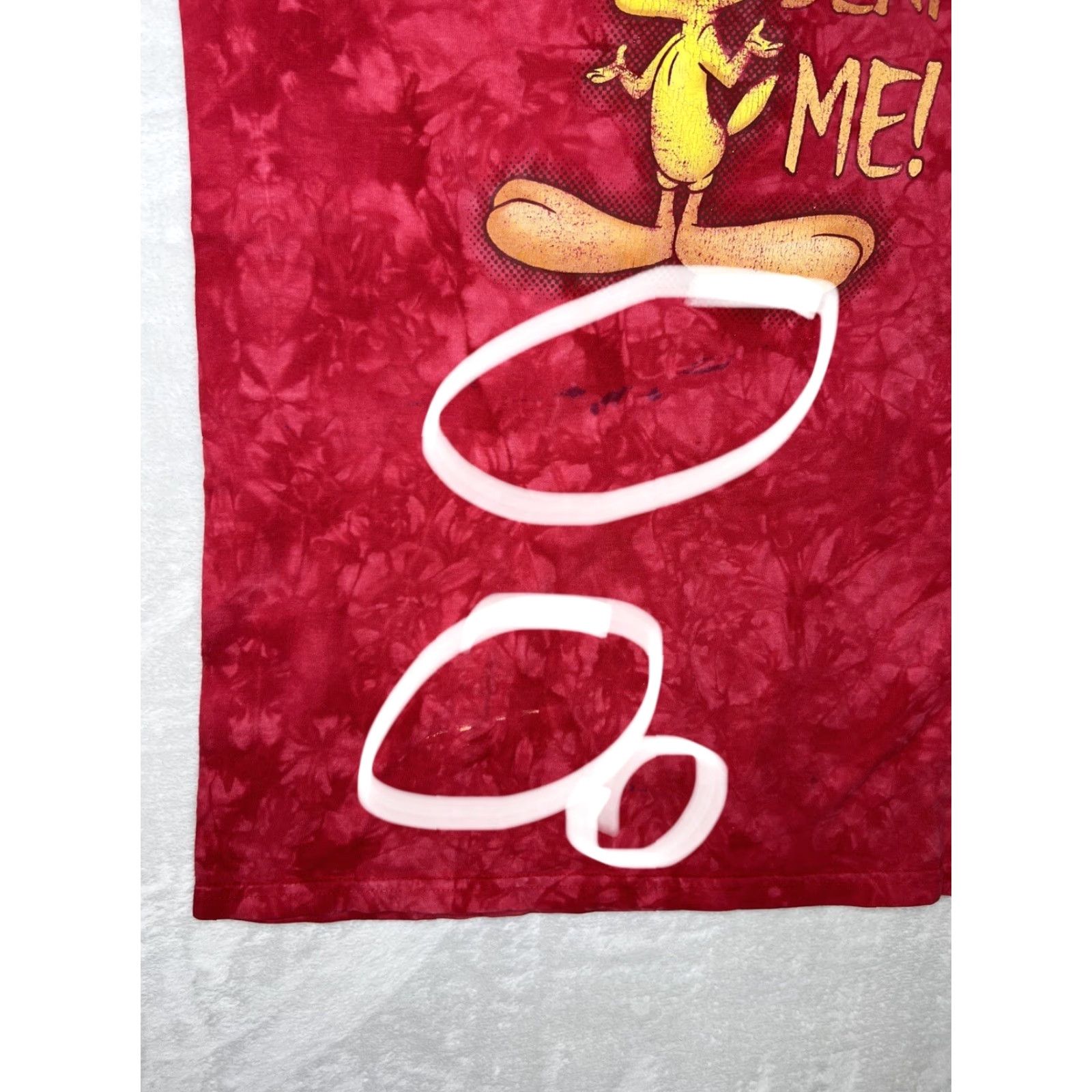 Vintage VINTAGE Tweety Bird Tie Dye T-Shirt “Don’t Blame Me” Size M Red Unisex Adults Short Sleeve Cartoon 90s Bird Boys Girls Mens Womens Size US M / EU 48-50 / 2 - 3 Thumbnail