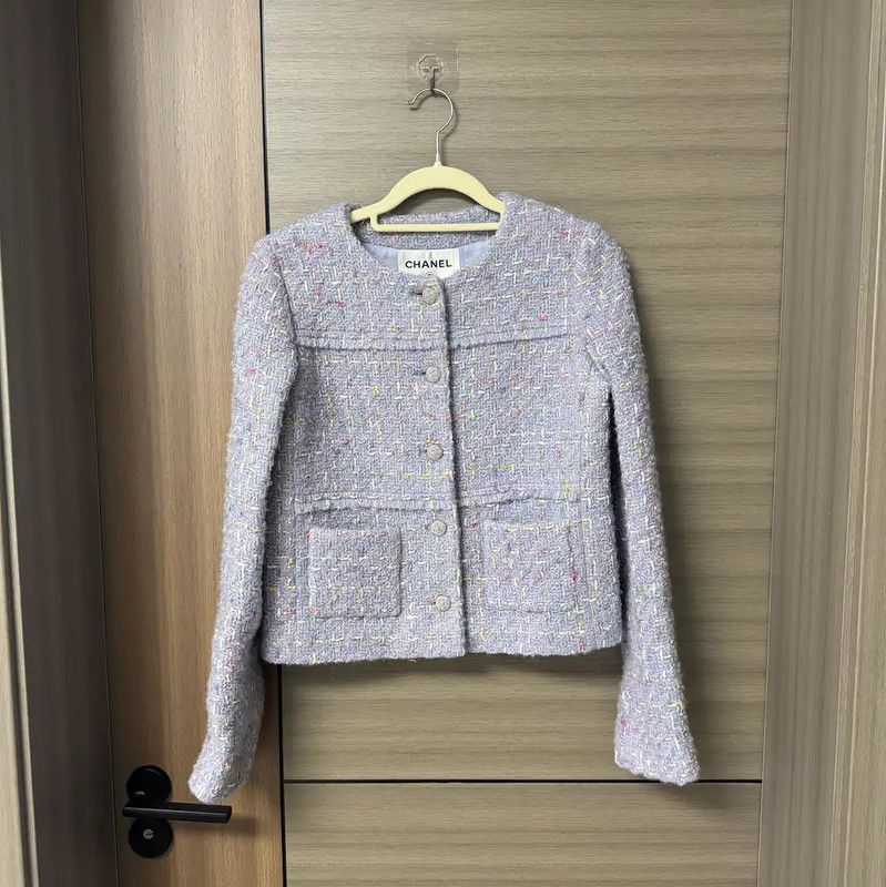 Chanel Chanel Purple Wool Women's Jacket 0089 Size XS / US 0-2 / IT 36-38 - 1 Thumbnail