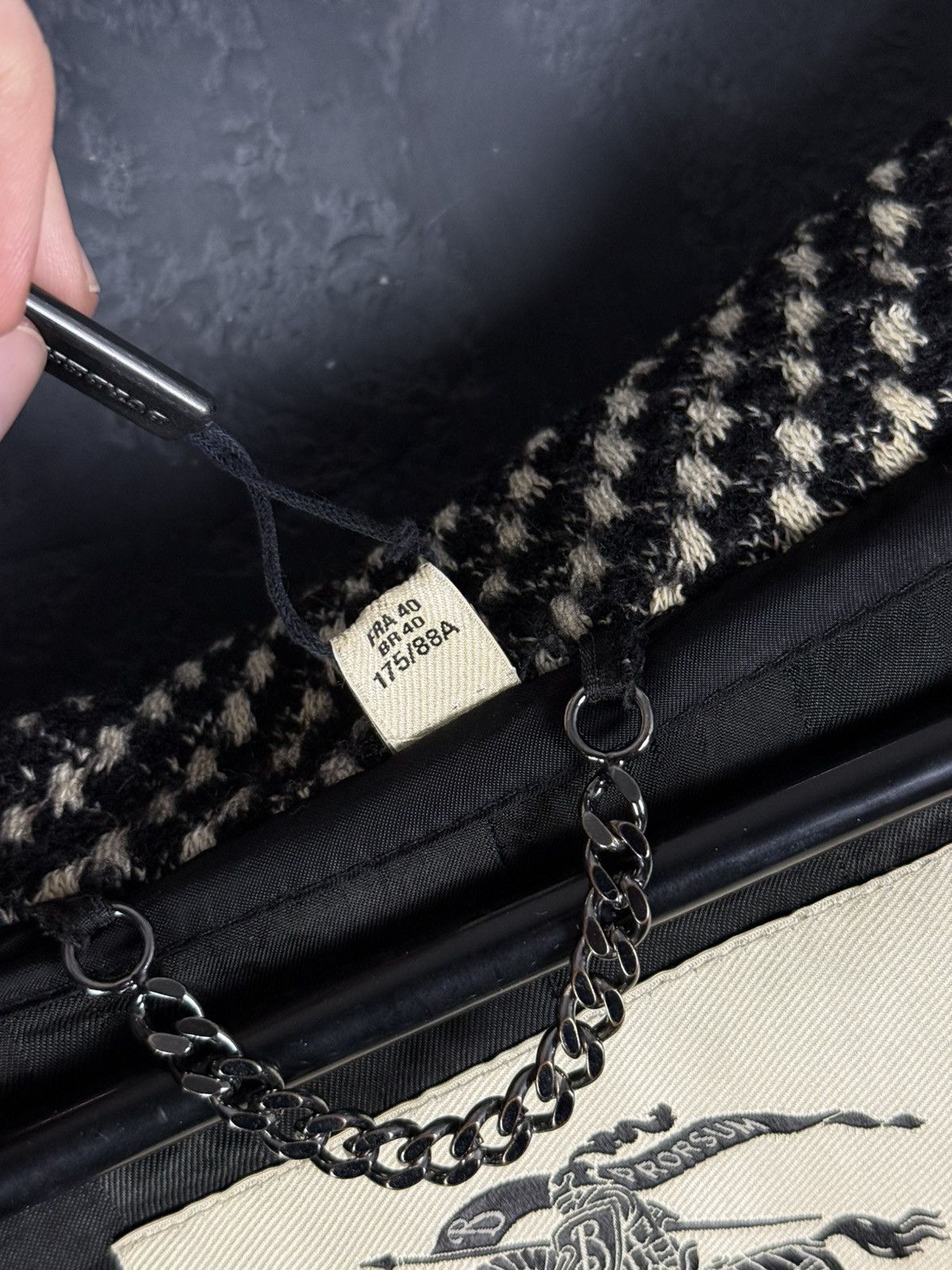 Burberry Prorsum Burberry Prorsum Women’s Wool Coat Houndstooth Size M / US 6-8 / IT 42-44 - 20 Thumbnail