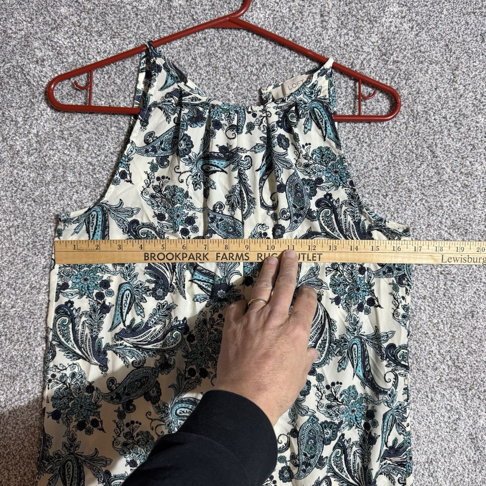 Loft Boho Dress 6P Flowy Paisley Peasant Maxi Ethereal Hippie Size M / US 6-8 / IT 42-44 - 2 Thumbnail
