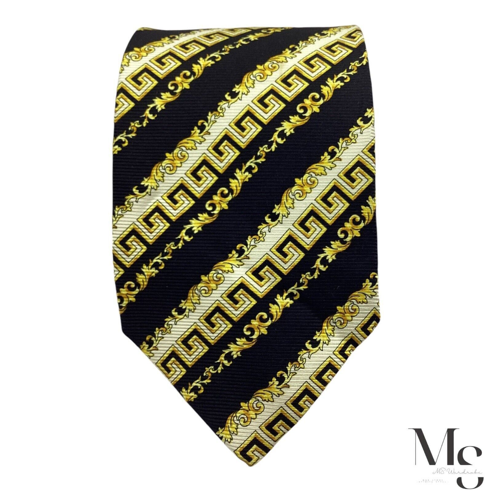 Versace VERSACE CLASSIC V2 Black & Gold Foulard Print LuxuryItaly Si Size ONE SIZE - 1 Thumbnail