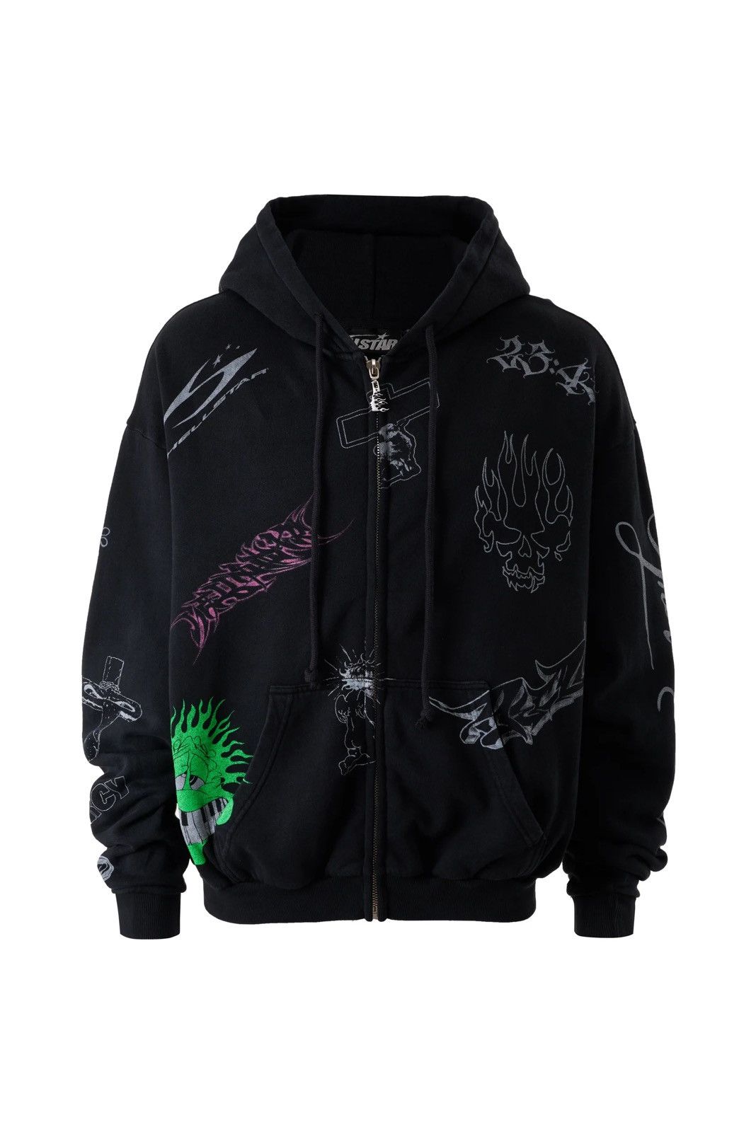 HELLSTAR Hellstar Studios Zip Hoodie Black | Grailed
