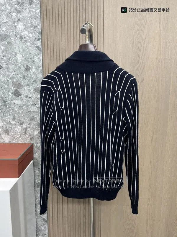 Loro Piana Loro Piana Gift Of King Wool Knit Color Block Cardigan. Size US M / EU 48-50 / 2 - 2 Thumbnail