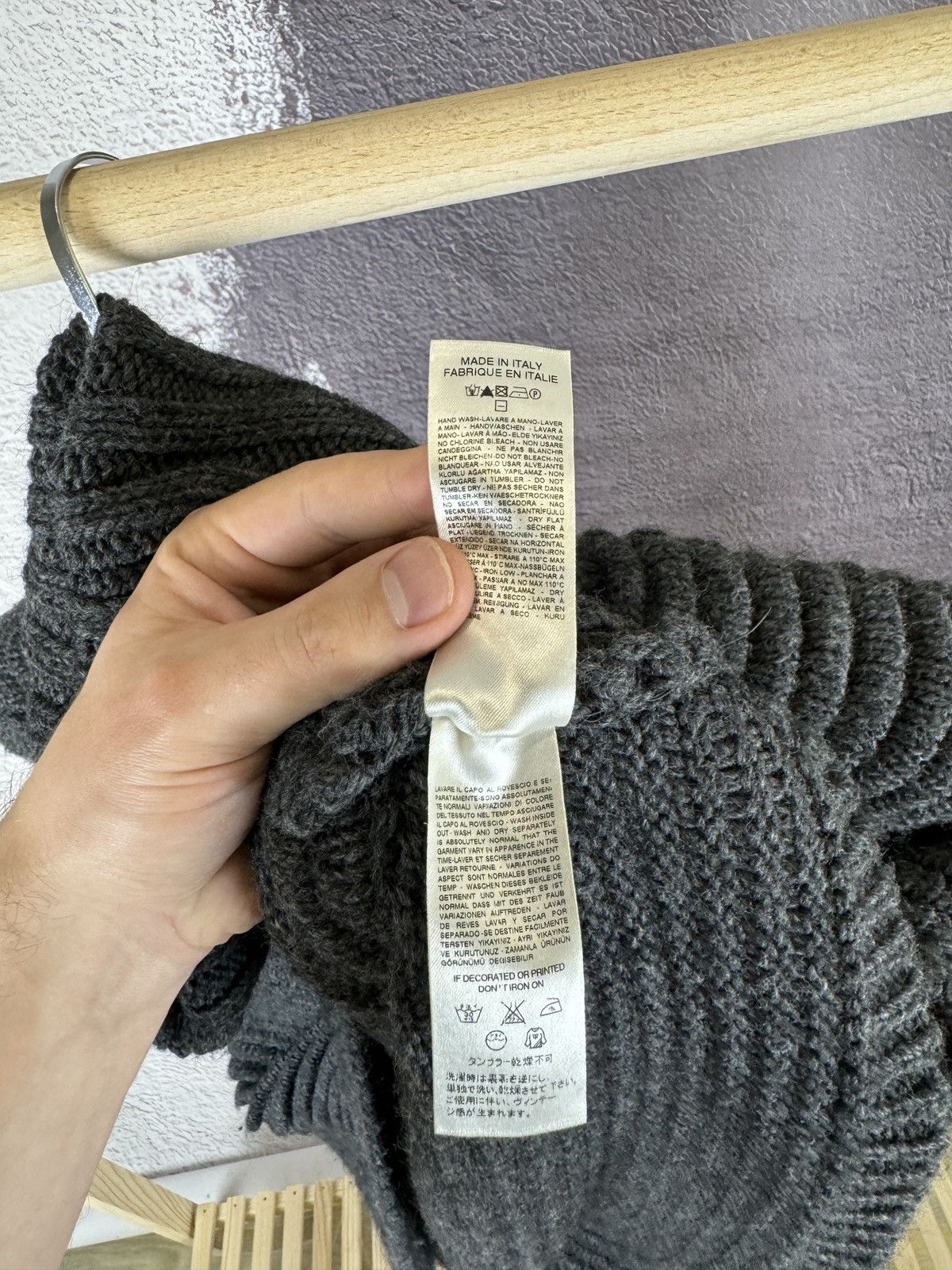 Diesel Diesel avant garde vintage grey turtleneck poncho sweater Size S / US 4 / IT 40 - 18 Thumbnail