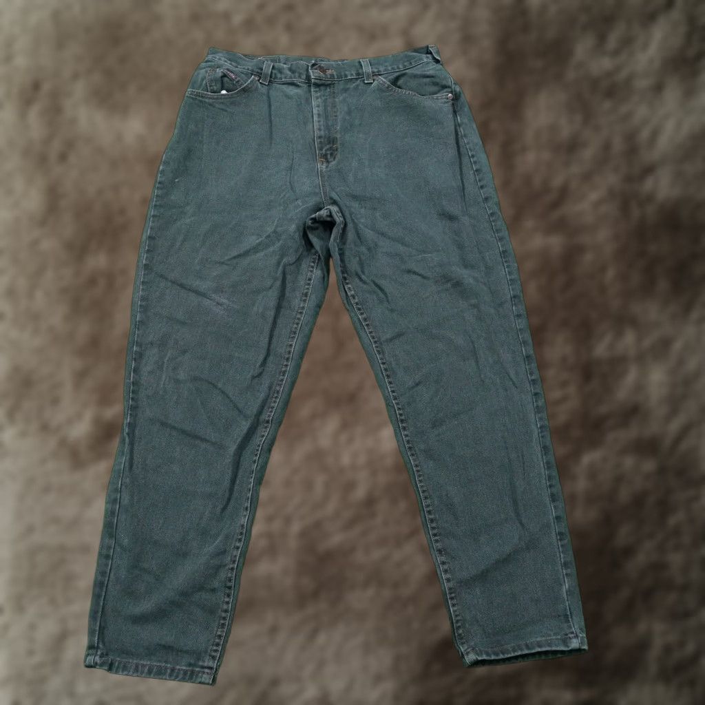 Vintage VINTAGE RIDERS GREEN USA MADE DENIM JEANS WOMENS 33X28 Size 24" / US 00 / IT 34 - 1 Thumbnail