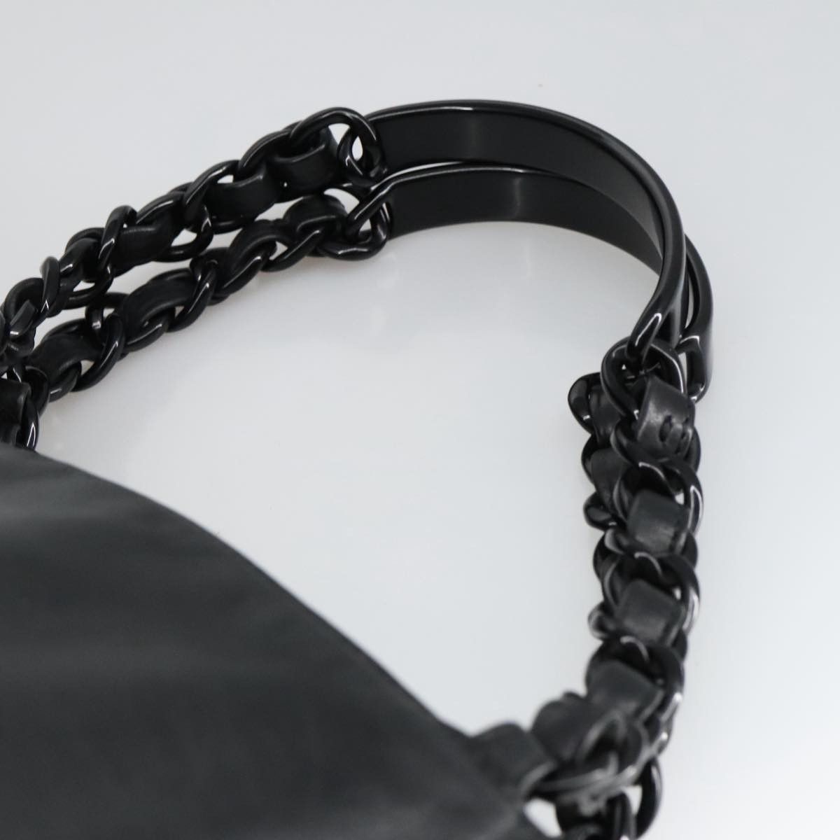 Chanel CHANEL Coco Mark Chain Tote Bag Lamb Skin Black CC Size ONE SIZE - 8 Thumbnail