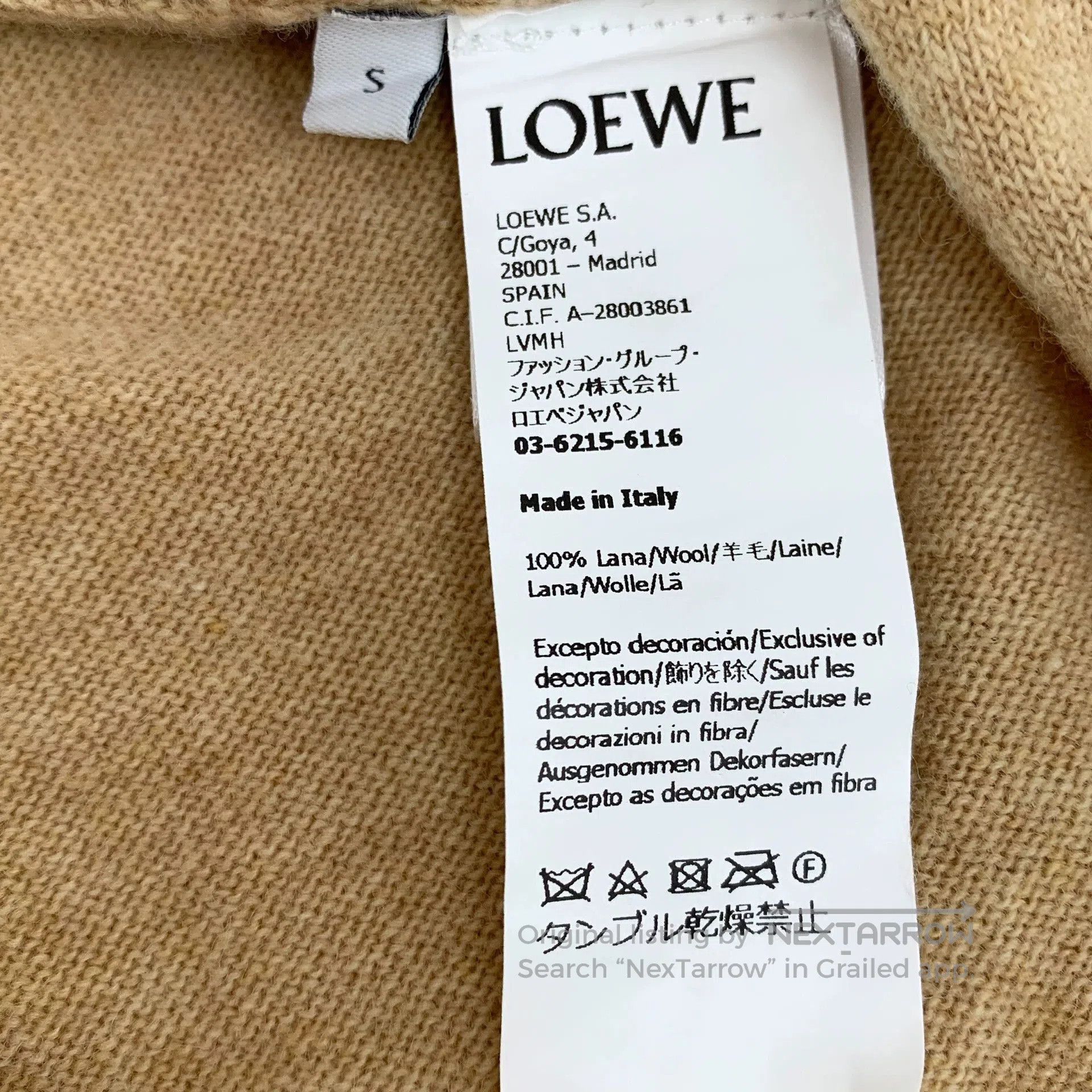 Other Loewe Brown Logo Embroidered Wool Sweater. Size US S / EU 44-46 / 1 - 7 Thumbnail