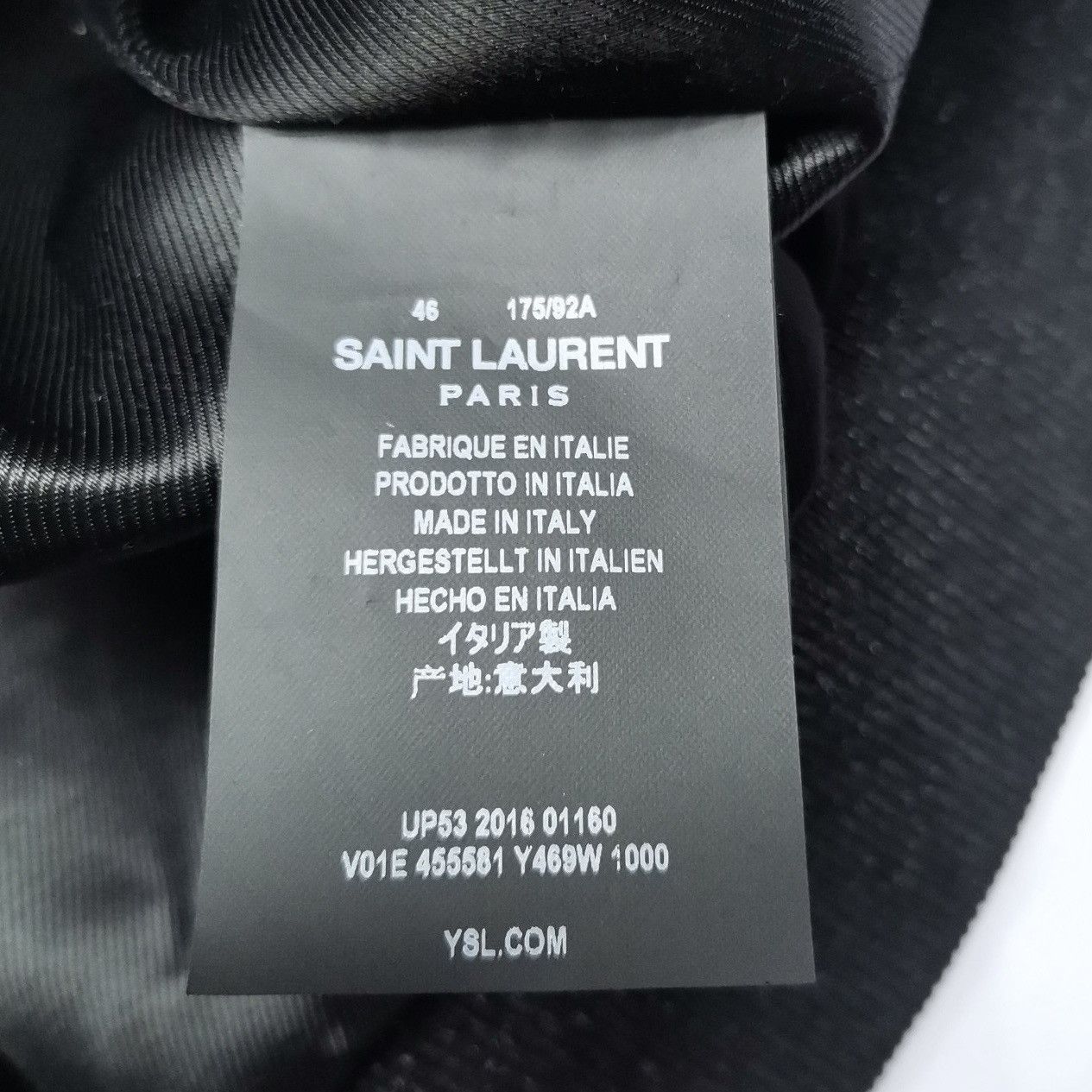 Saint Laurent Paris Saint Laurent black satin embellished bomber jacket Size US S / EU 44-46 / 1 - 6 Thumbnail