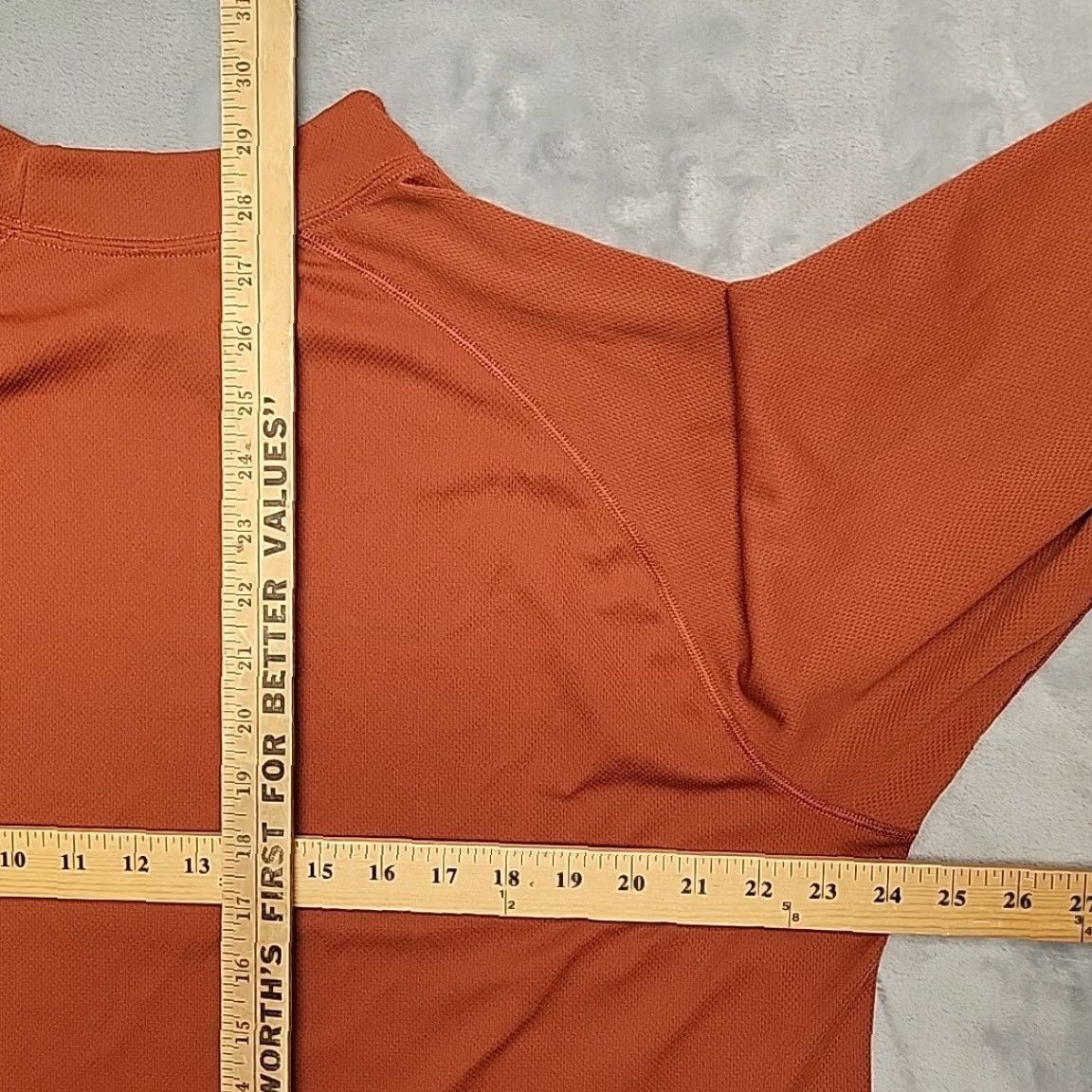 Rusty Simms Fishing Shirt Mens L Rust Orange Performance Waffle Long Sleeve TEE Size US L / EU 52-54 / 3 - 8 Thumbnail