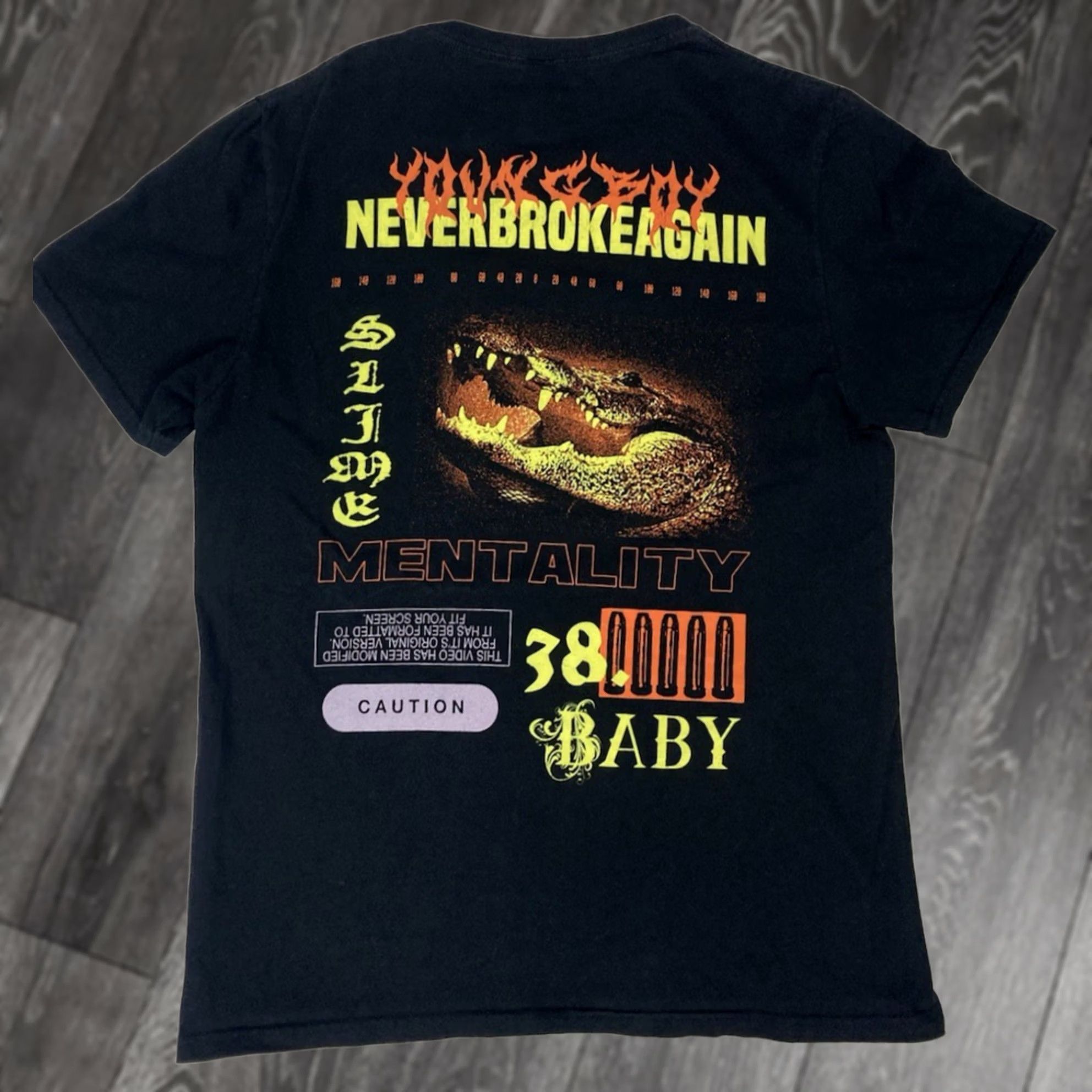 Vintage Never Broke Again Slime Mentality Graphic T-shirt Women Medium Black Music Hip Hop Shirt Size M / US 6-8 / IT 42-44 - 1 Thumbnail