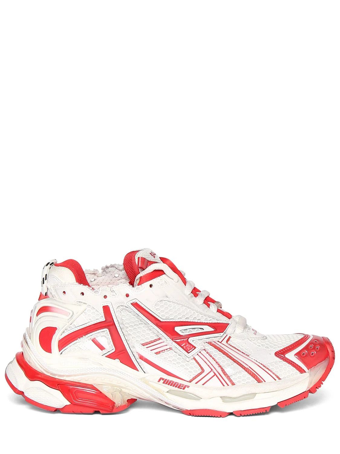 Balenciaga oc11z10724 Runner Sneaker in Red/White Size US 7 / EU 40 - 1 Thumbnail