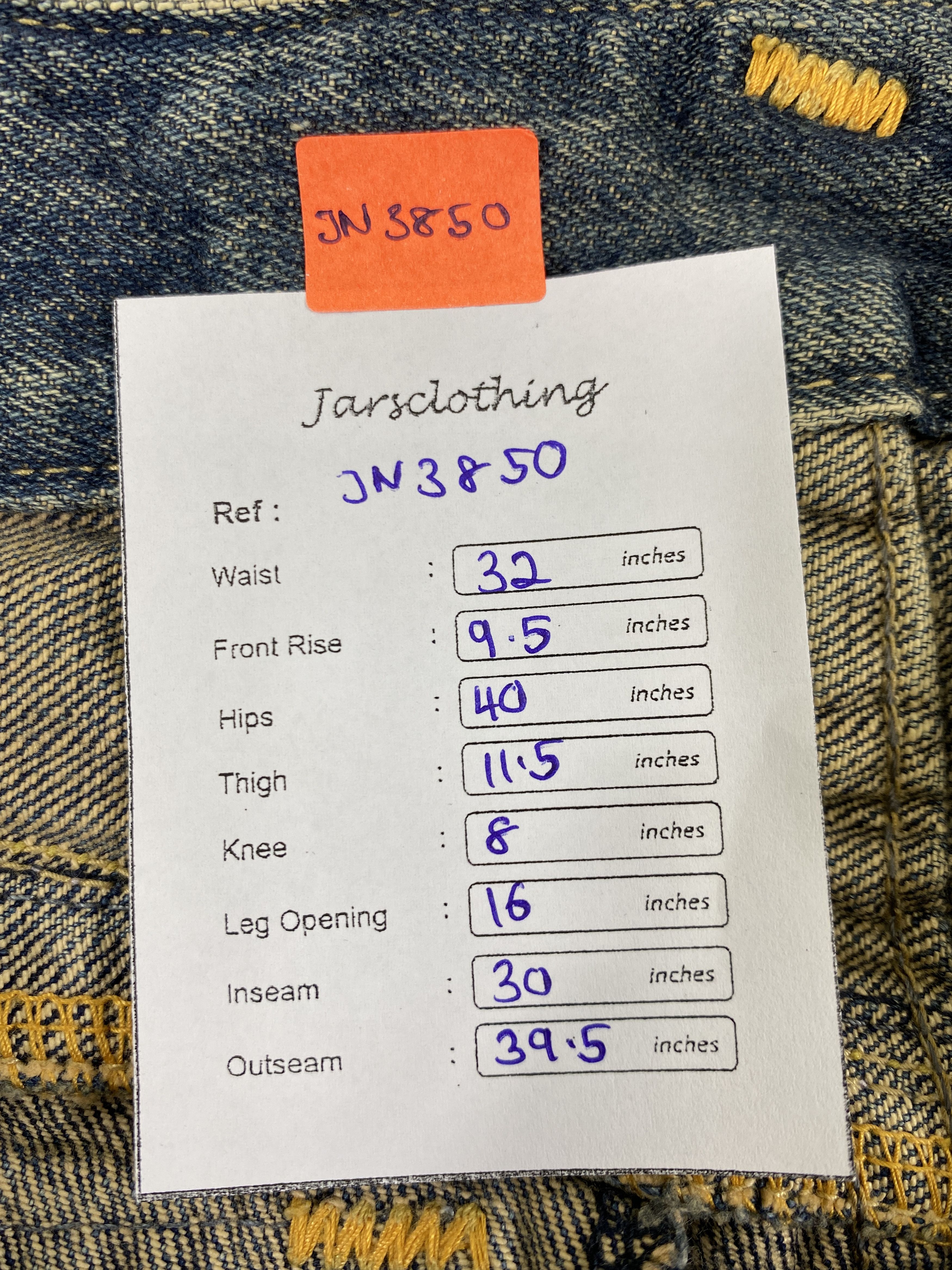 Vintage Japanese Brand Distressed Blue Jeans 32x30 Denim- JN3850 Size US 32 / EU 48 - 8 Thumbnail