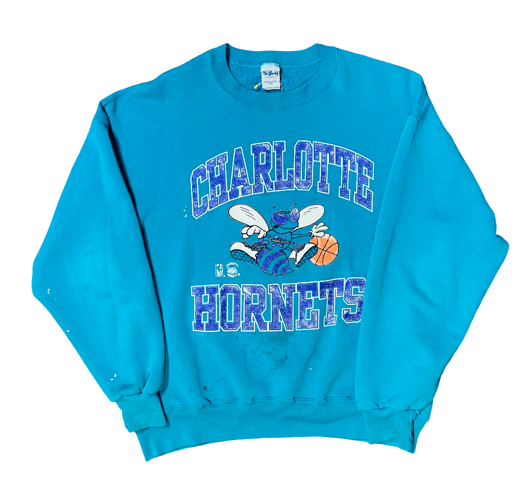 Vintage NBA Charlotte Hornets Crewneck Sweatshirt Teal Size US XL / EU 56 / 4 - 1 Thumbnail