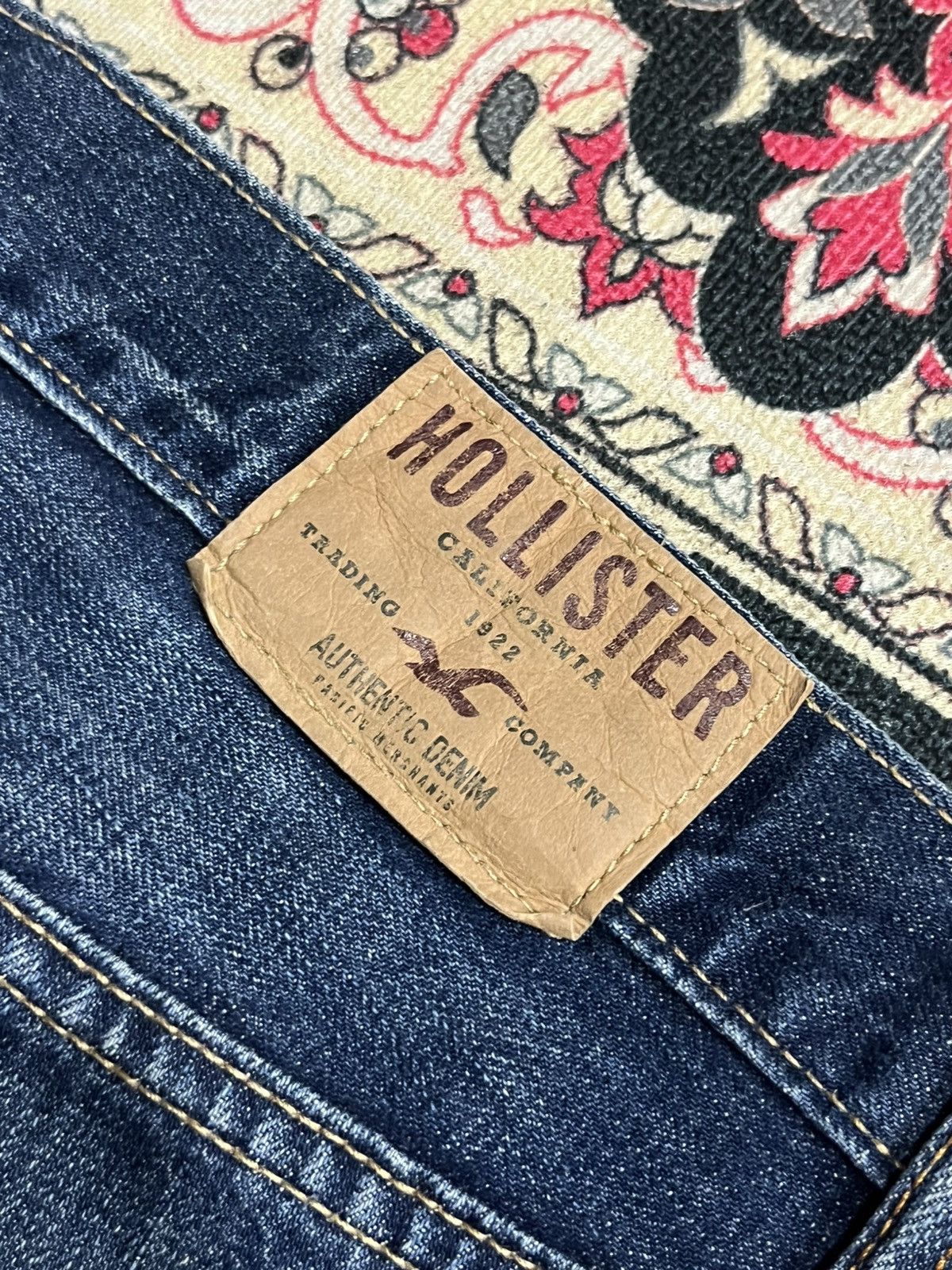 Hollister × Midwest Kids Hollister Boomer Low Rise Slim Bootcut Dark Blue Flare Jeans Size US 32 / EU 48 - 10 Thumbnail