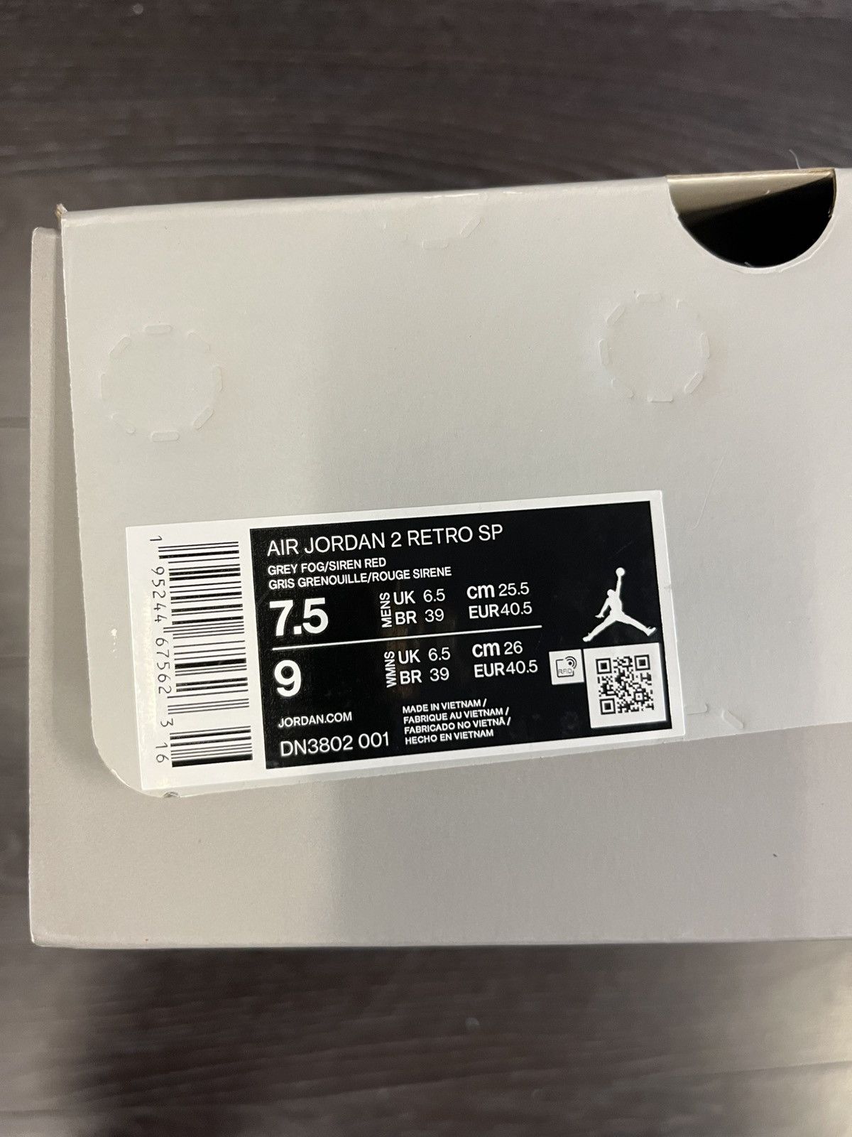 Jordan Brand × Union LA Air Jordan 2 Retro SP Union Grey Fog Size US 7.5 / EU 40-41 - 7 Thumbnail