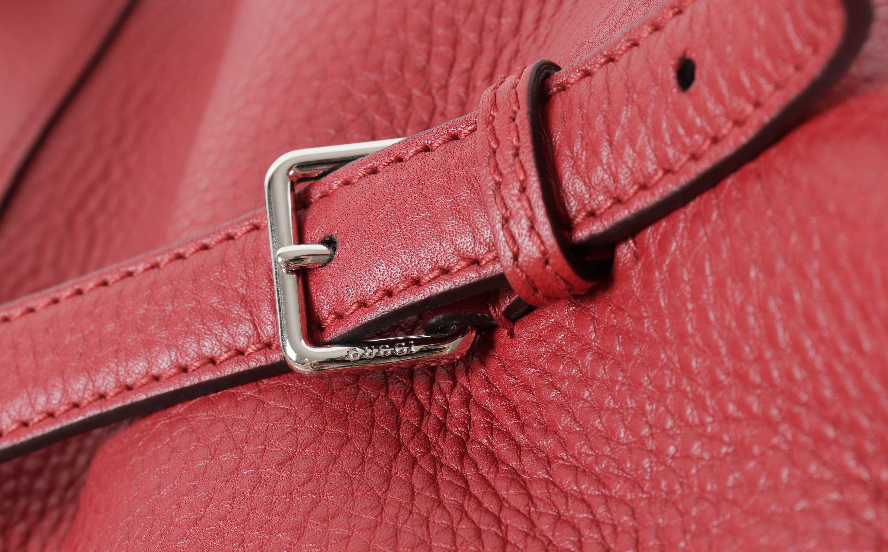 Gucci GUCCI Bamboo Tassel Leather Red Backpack Medium Size ONE SIZE - 11 Thumbnail