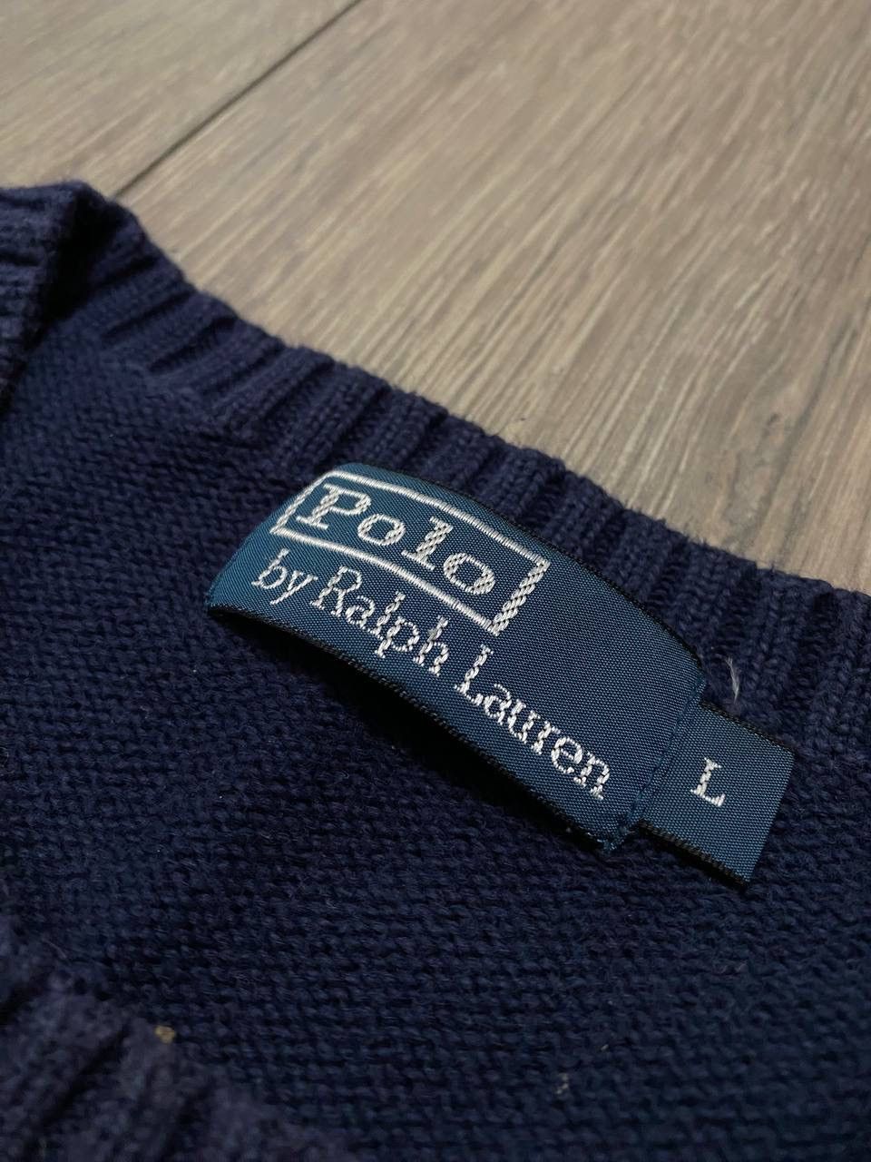 Polo Ralph Lauren Vintage Polo Ralph Lauren Knit Crew Neck Sweater Blue Cotton Size US L / EU 52-54 / 3 - 3 Thumbnail
