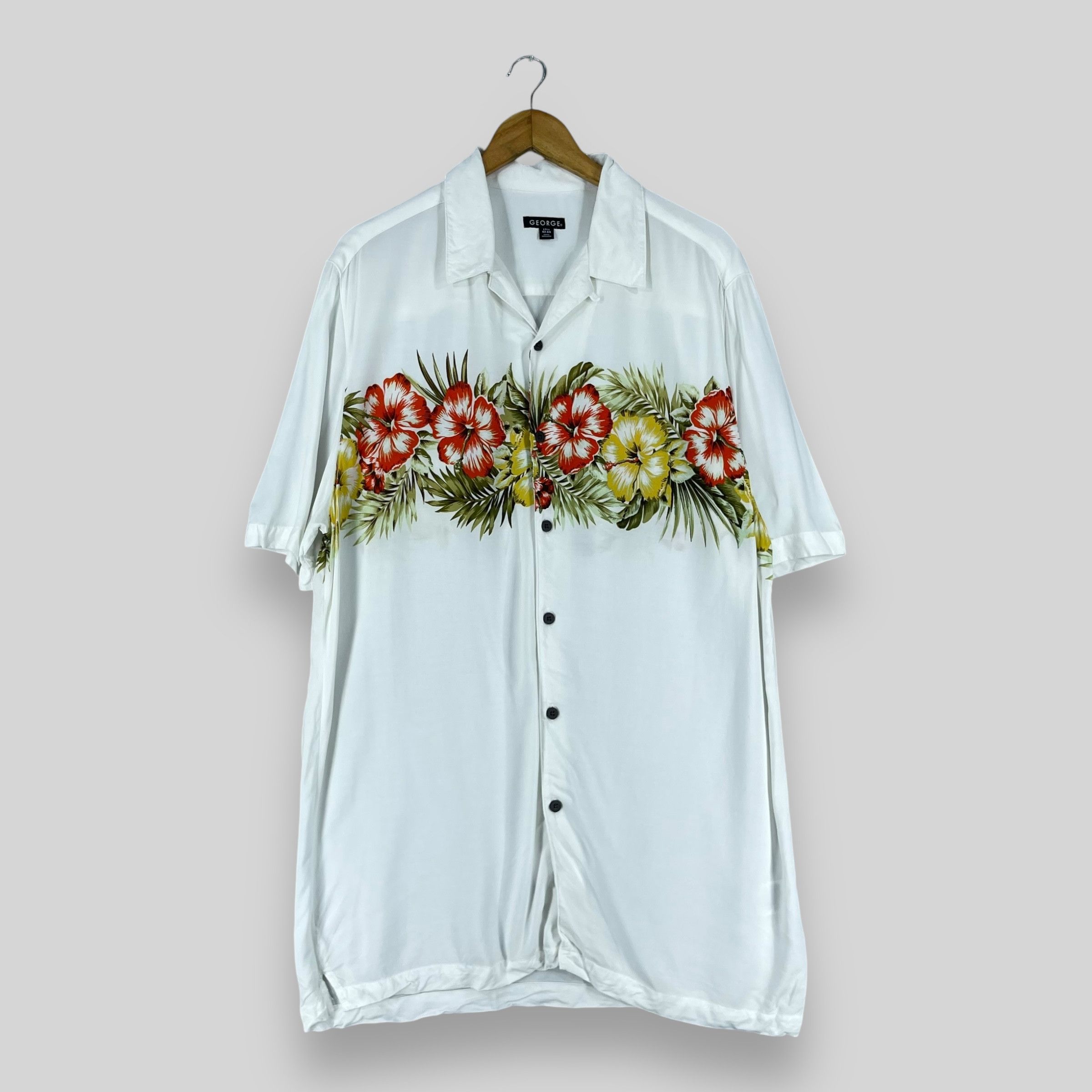 Vintage Vintage Hawaiian Hibiscus Flower Motive Button Up Size US L / EU 52-54 / 3 - 1 Thumbnail