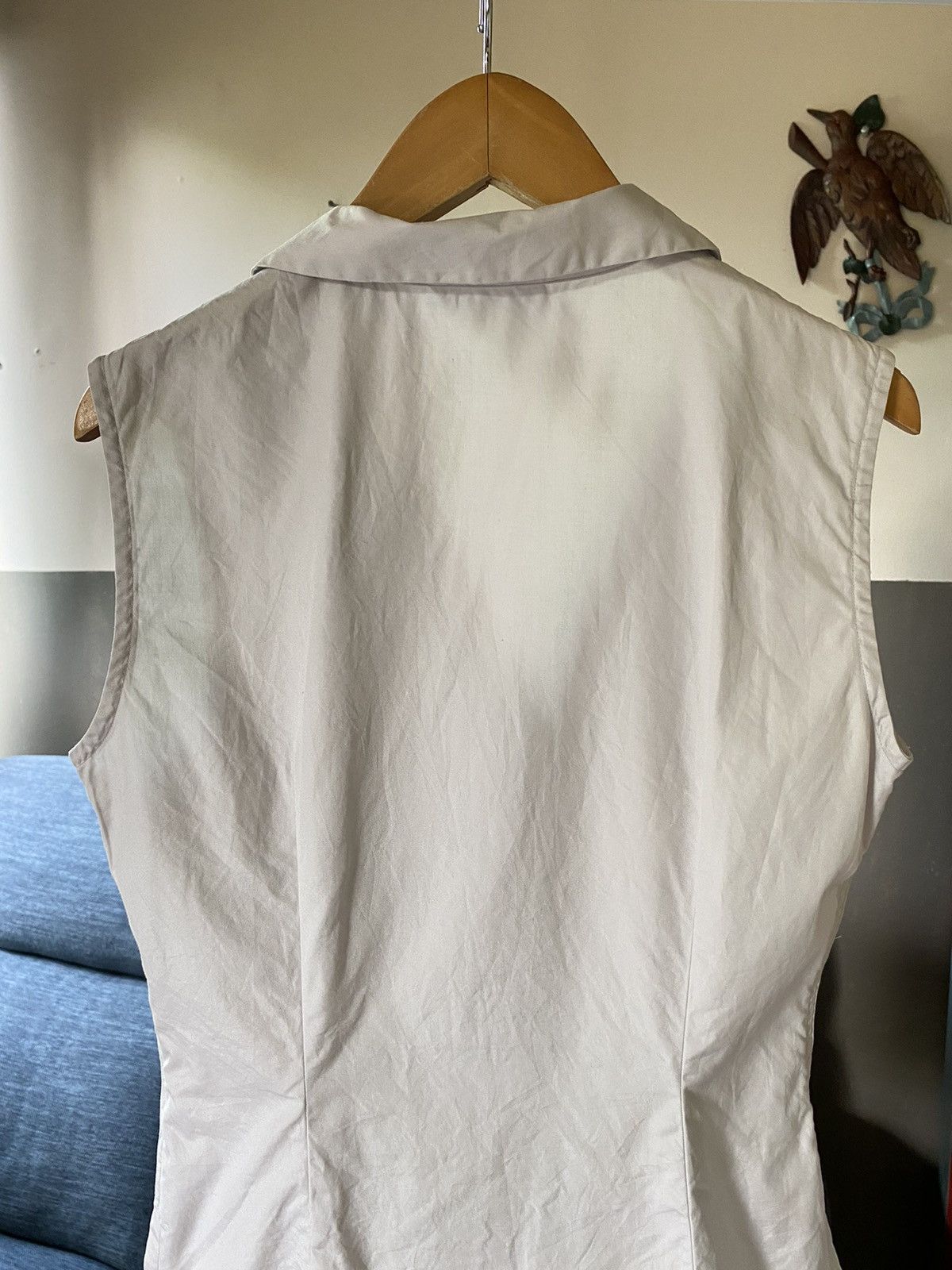 agnes b. agnes b. PARIS Gray Sleeveless Button Shirt Size XS / US 0-2 / IT 36-38 - 10 Thumbnail