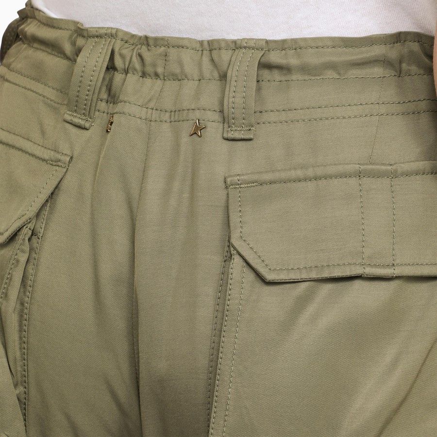 Golden Goose o1d2blof0824 Viscose Cargo Trouser in Military Green Size 30" / US 8 / IT 44 - 5 Thumbnail