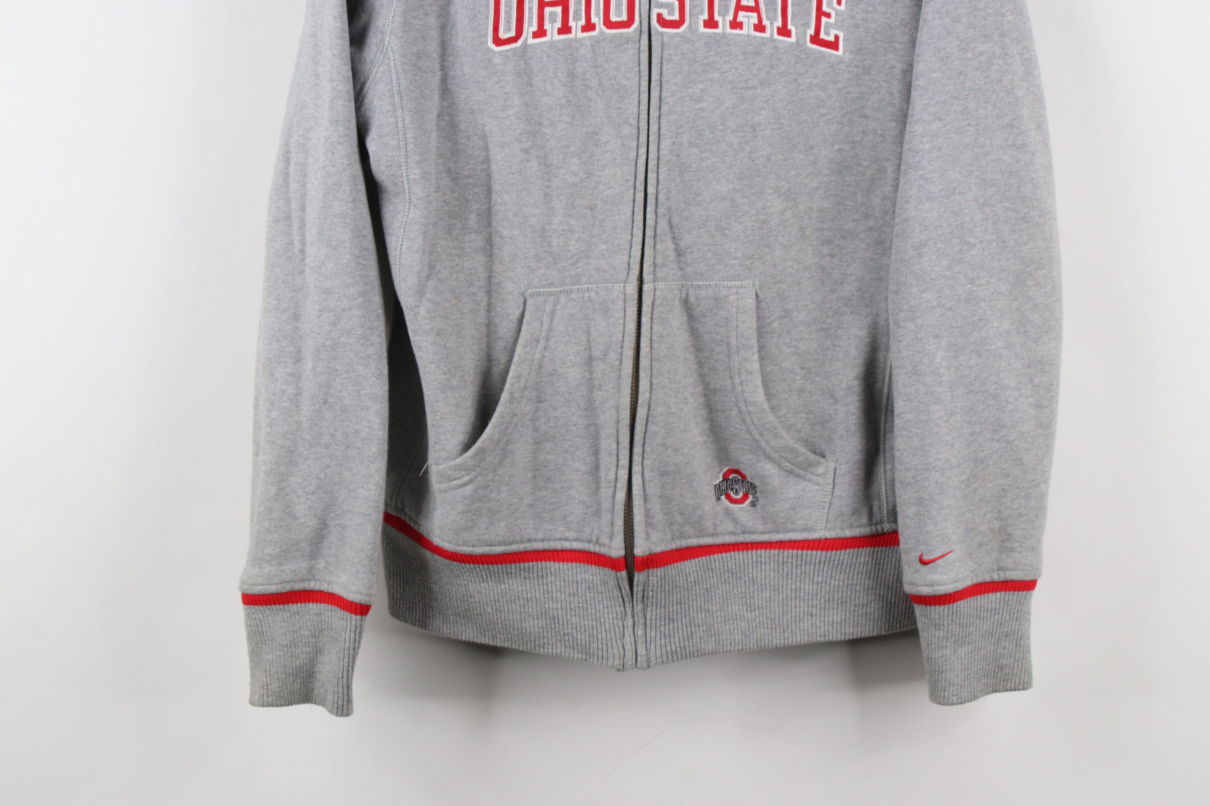 Nike × Vintage Vintage Nike Mini Swoosh Ohio State University Zip Hoodie Size M / US 6-8 / IT 42-44 - 3 Thumbnail