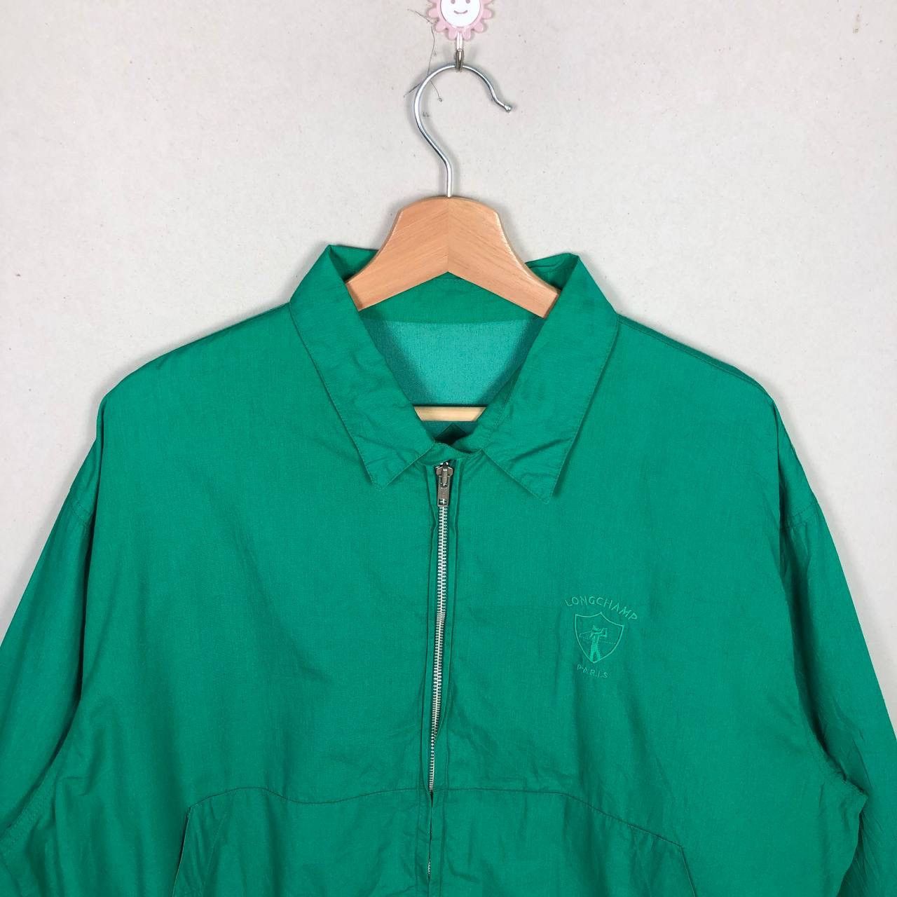 Longchamp × Vintage Vintage Longchamp Light Jacket Green Size US L / EU 52-54 / 3 - 4 Thumbnail