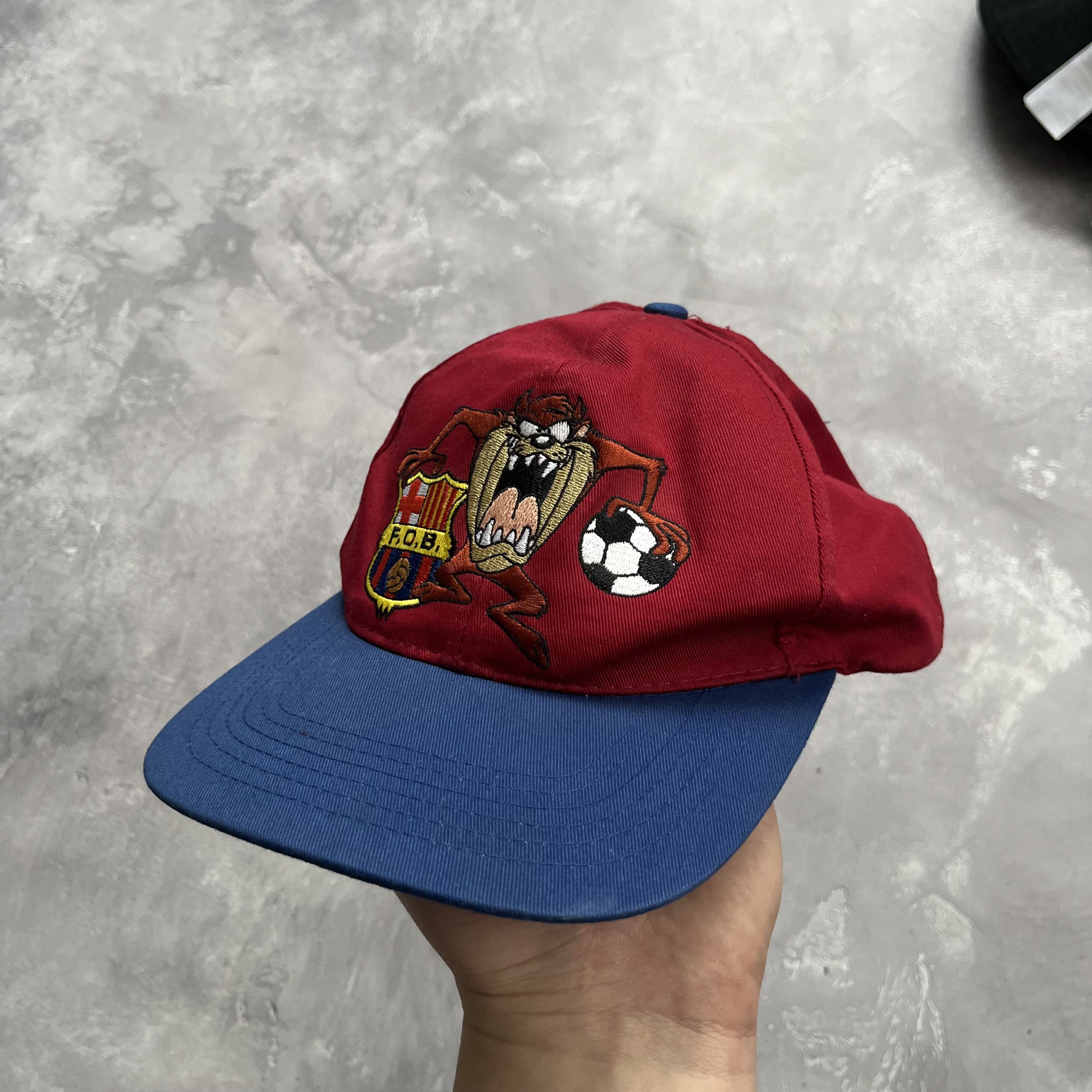 Cartoon Network Vintage Looney Tunes Corner Tazz FCB Barcelona Snapback Hat Size ONE SIZE - 2 Thumbnail