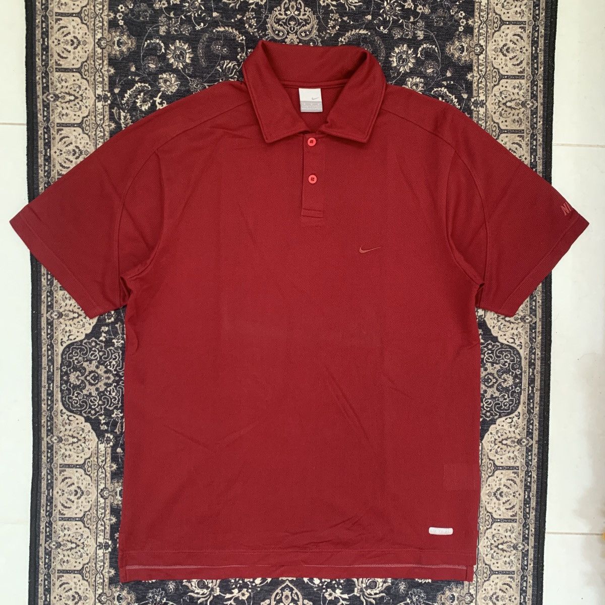 Nike × Vintage Vintage Y2K Red Nike Polo Shirts Jersey Size US XL / EU 56 / 4 - 1 Thumbnail