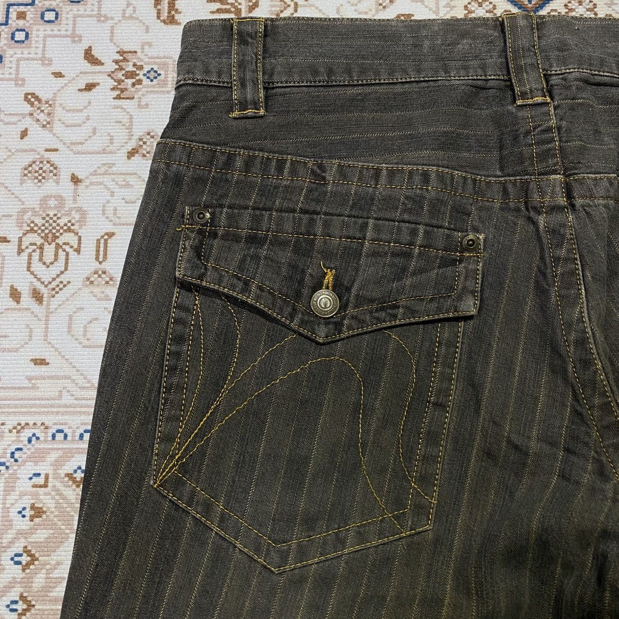 If Six Was Nine 2000s NICOLE MONSIEUR STIPPED JEANS Size US 36 / EU 52 - 6 Thumbnail