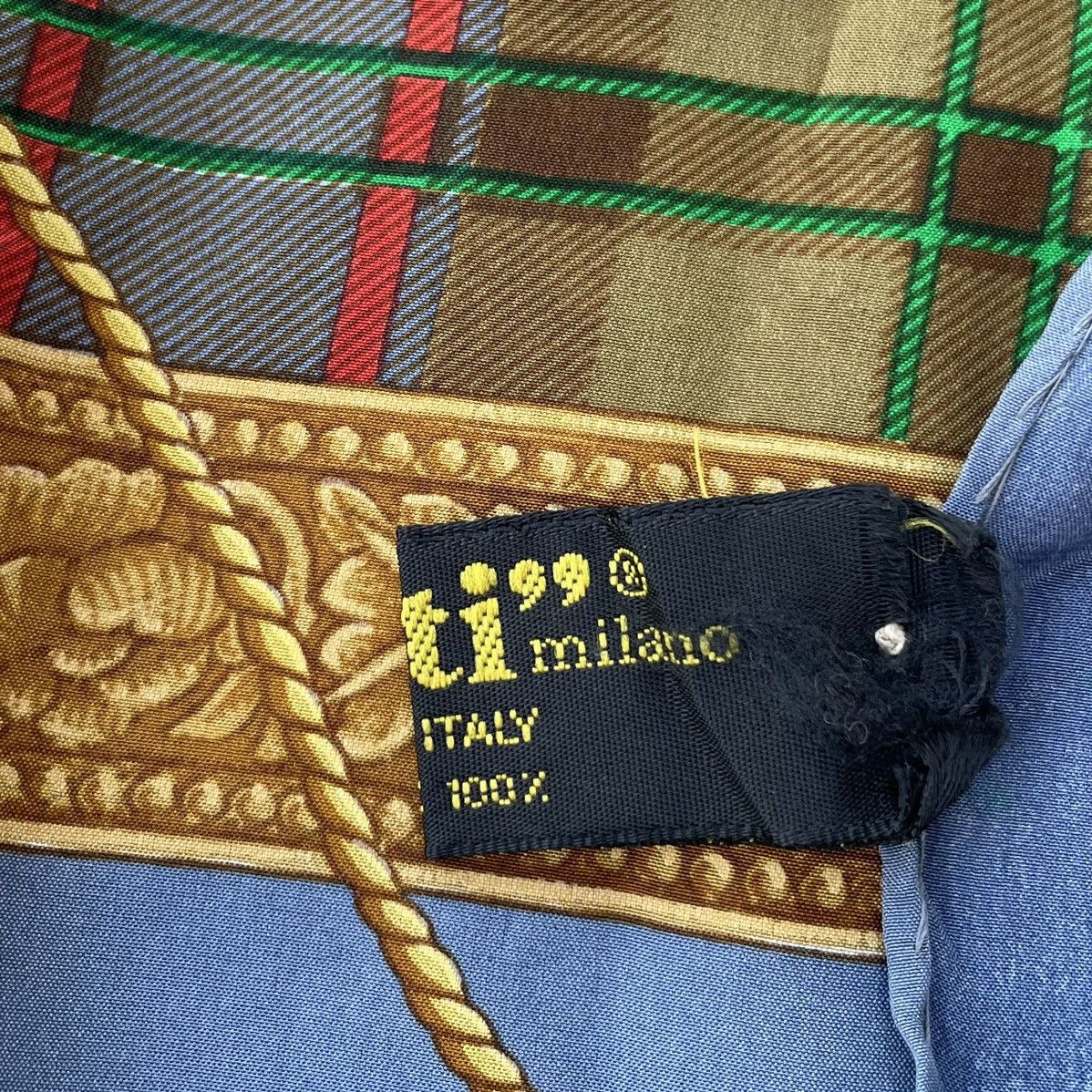 Designer × La Milano " i santi" Milano Silk Scarf Size ONE SIZE - 14 Thumbnail
