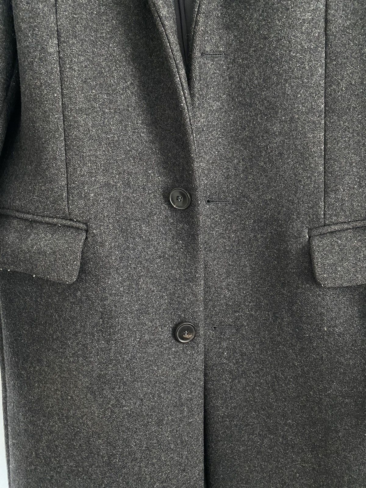Grey wool blend coat