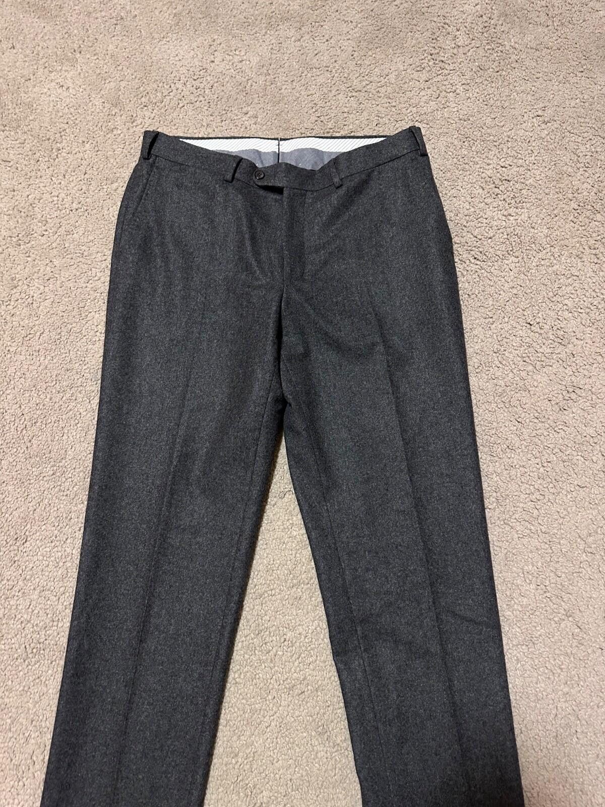 Suitsupply SUITSUPPLY BRESCIA TURN-UP SF Classic Pure Wool Dress Pants Size US 36 / EU 52 - 3 Thumbnail