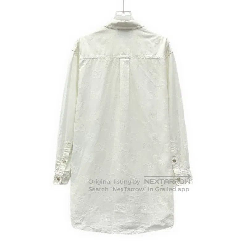 Other Gucci White logo jacquard full-printed cotton lapel single Size US XXS / EU 40 - 2 Thumbnail