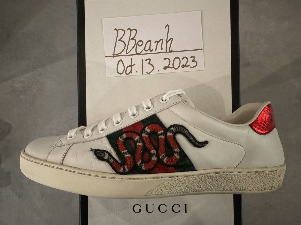 Gucci Gucci ace Snake Sneaker Size US 6 / EU 39 - 2 Thumbnail
