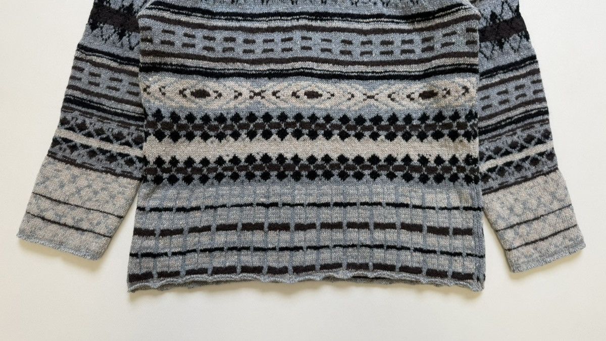 Dries Van Noten Illusion Patterned Knit Wool Sweater Size US L / EU 52-54 / 3 - 10 Thumbnail