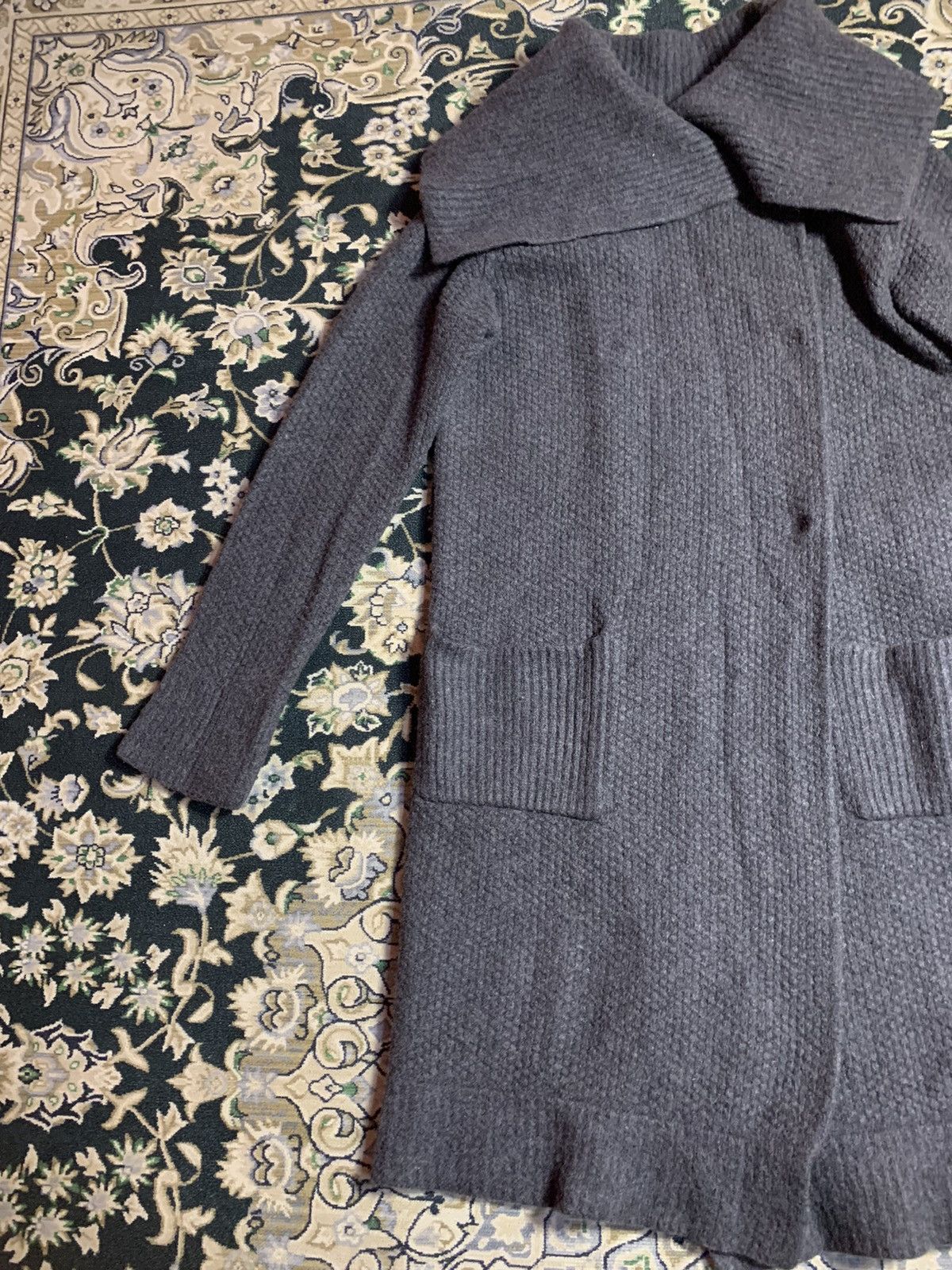 DKNY 🔥VINTAGE🔥 DKNY CASHMERE LONG JACKET BIG COLLAR Size S / US 4 / IT 40 - 3 Thumbnail